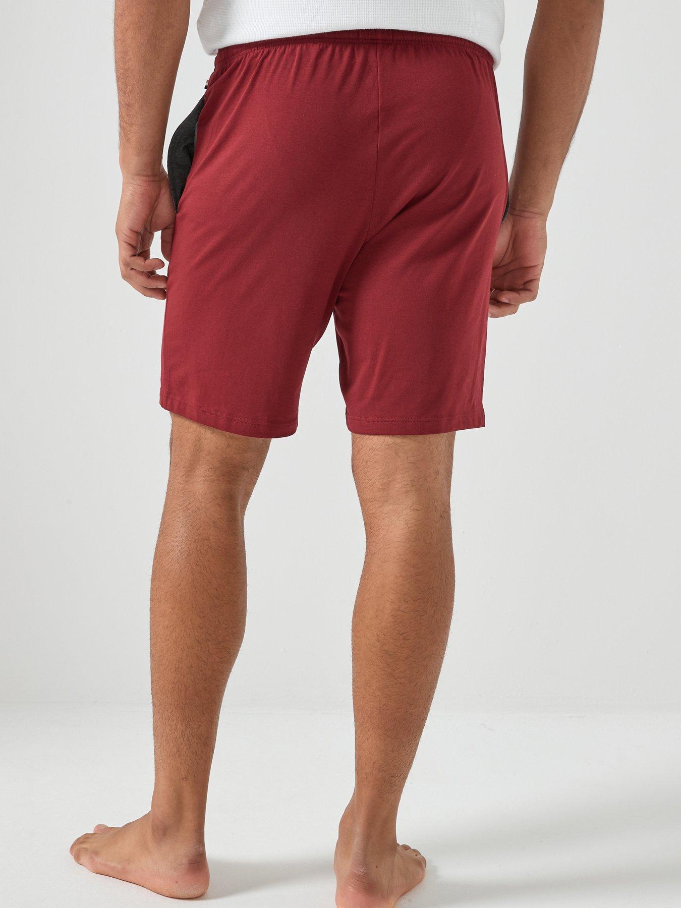  image of boss-bodywear-mix-amp-match-shorts-dark-red