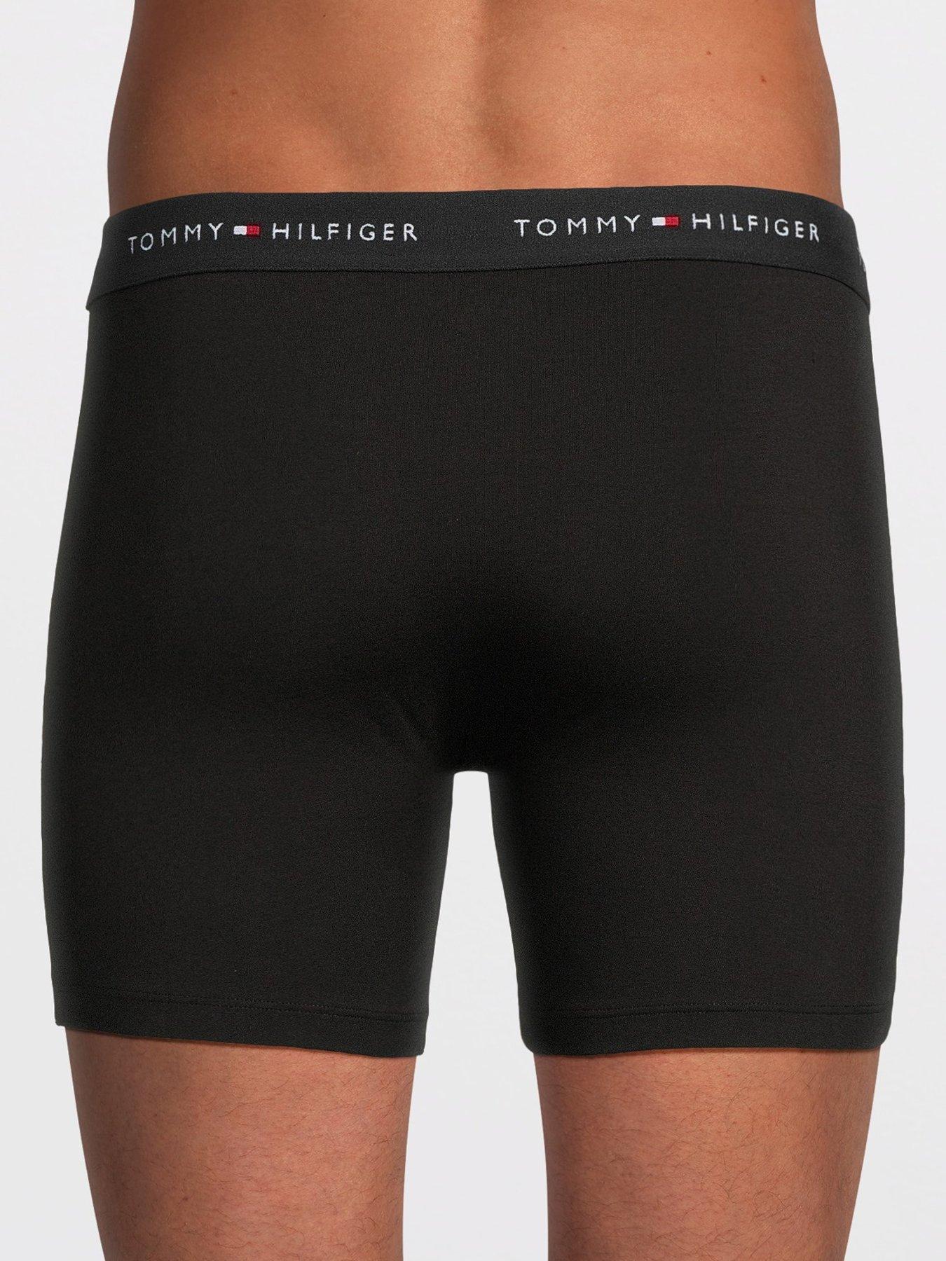  image of tommy-hilfiger-3-pack-signature-cotton-boxer-briefs-black