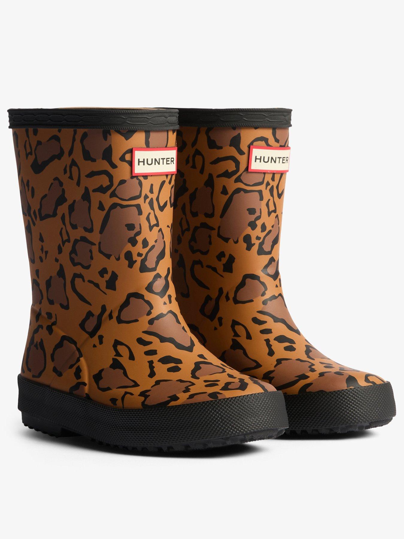 Image 2 of 4 of Hunter Kids First Leopard Print Wellington Boot - Multi