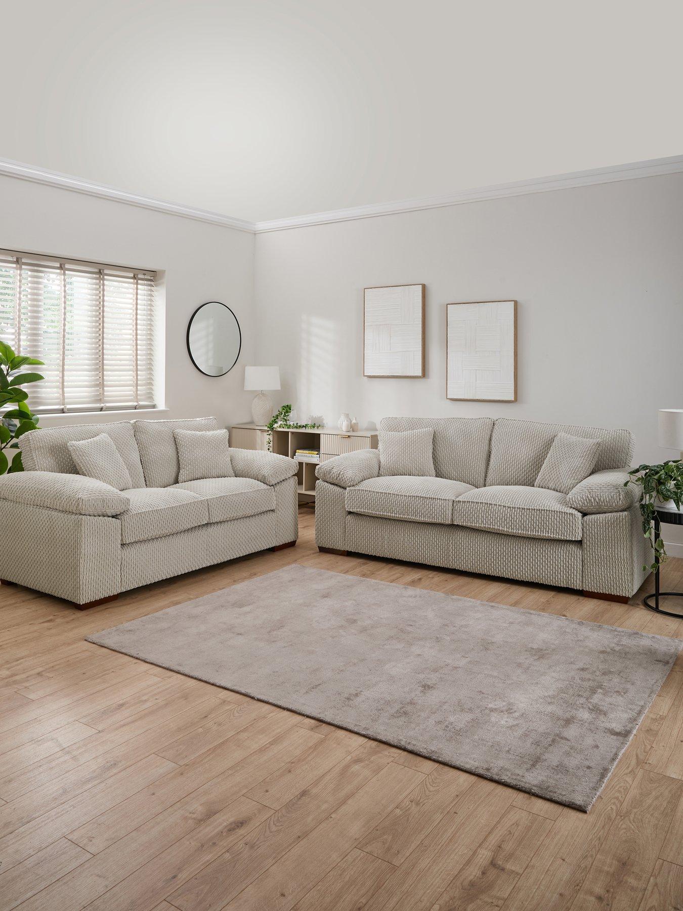  image of very-home-clayton-3-2-seater-fabric-sofa-setnbspbuy-amp-savenbsp--made-to-order-in-the-uk