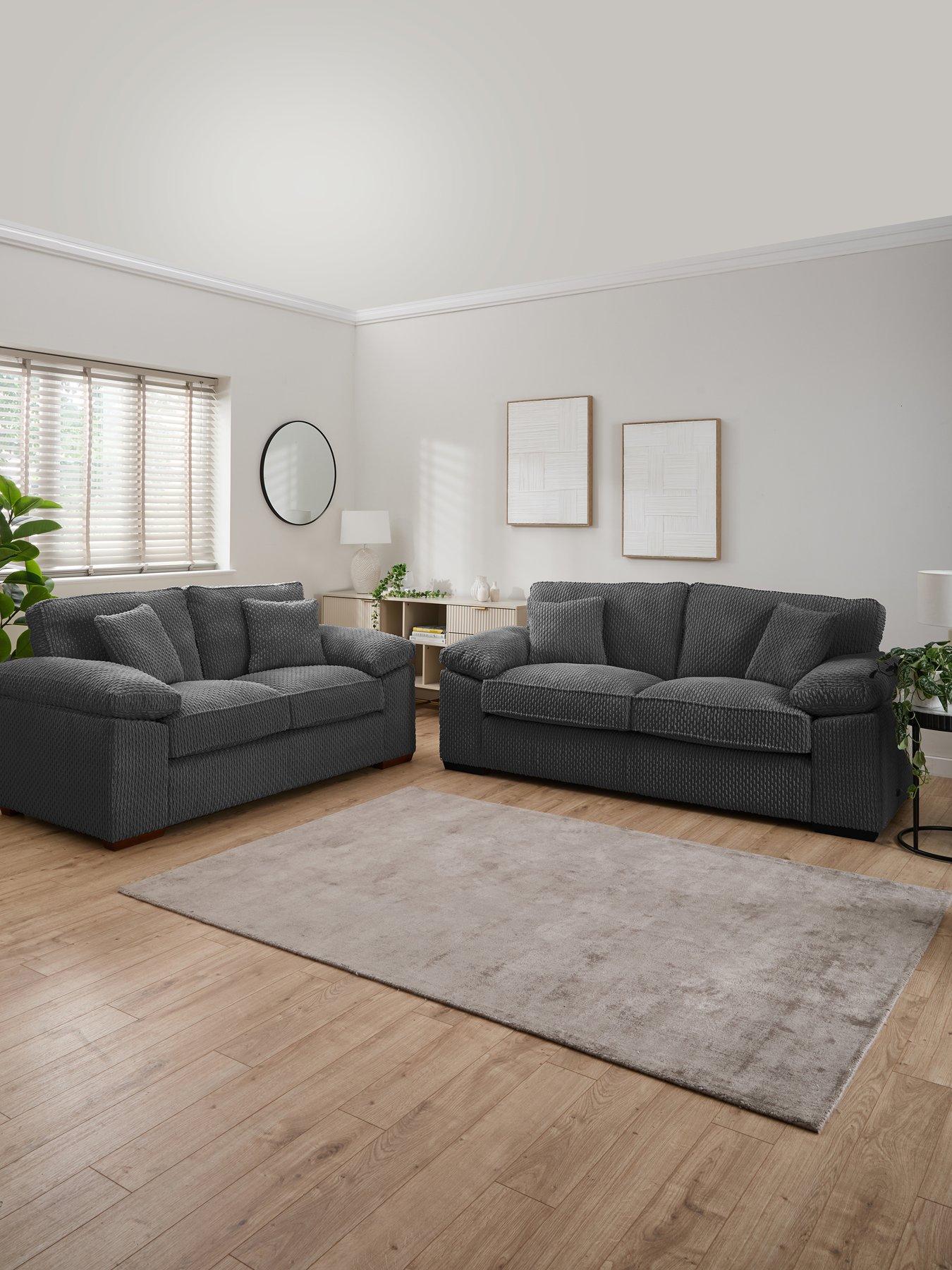 The Very Collection Clayton 3 + 2 Seater Fabric Sofa Set (Buy  &  SAVE!) - Made to Order in the UK - FSC® Certified