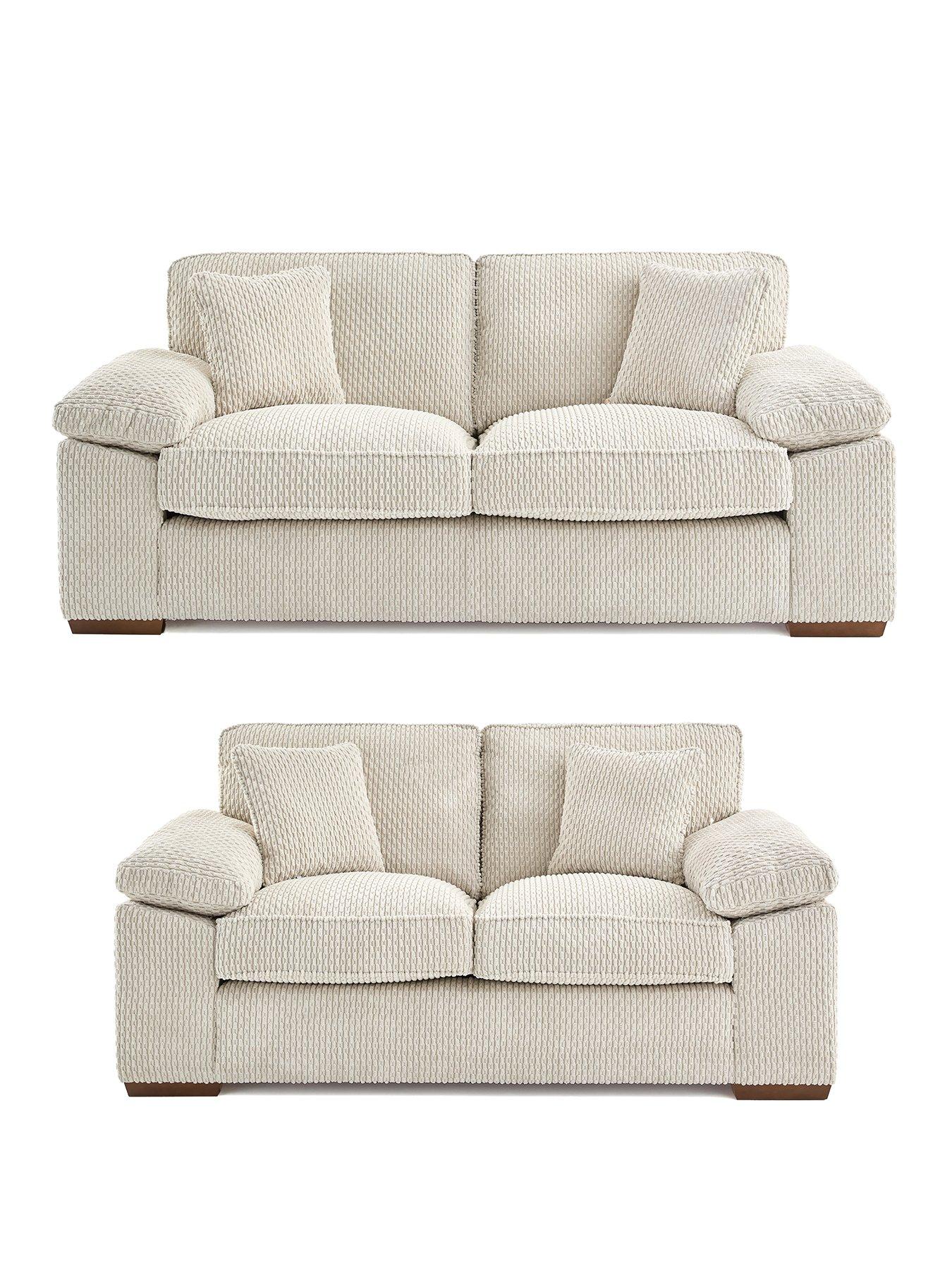  image of very-home-clayton-3-2-seater-fabric-sofa-setnbspbuy-amp-savenbsp--made-to-order-in-the-uk