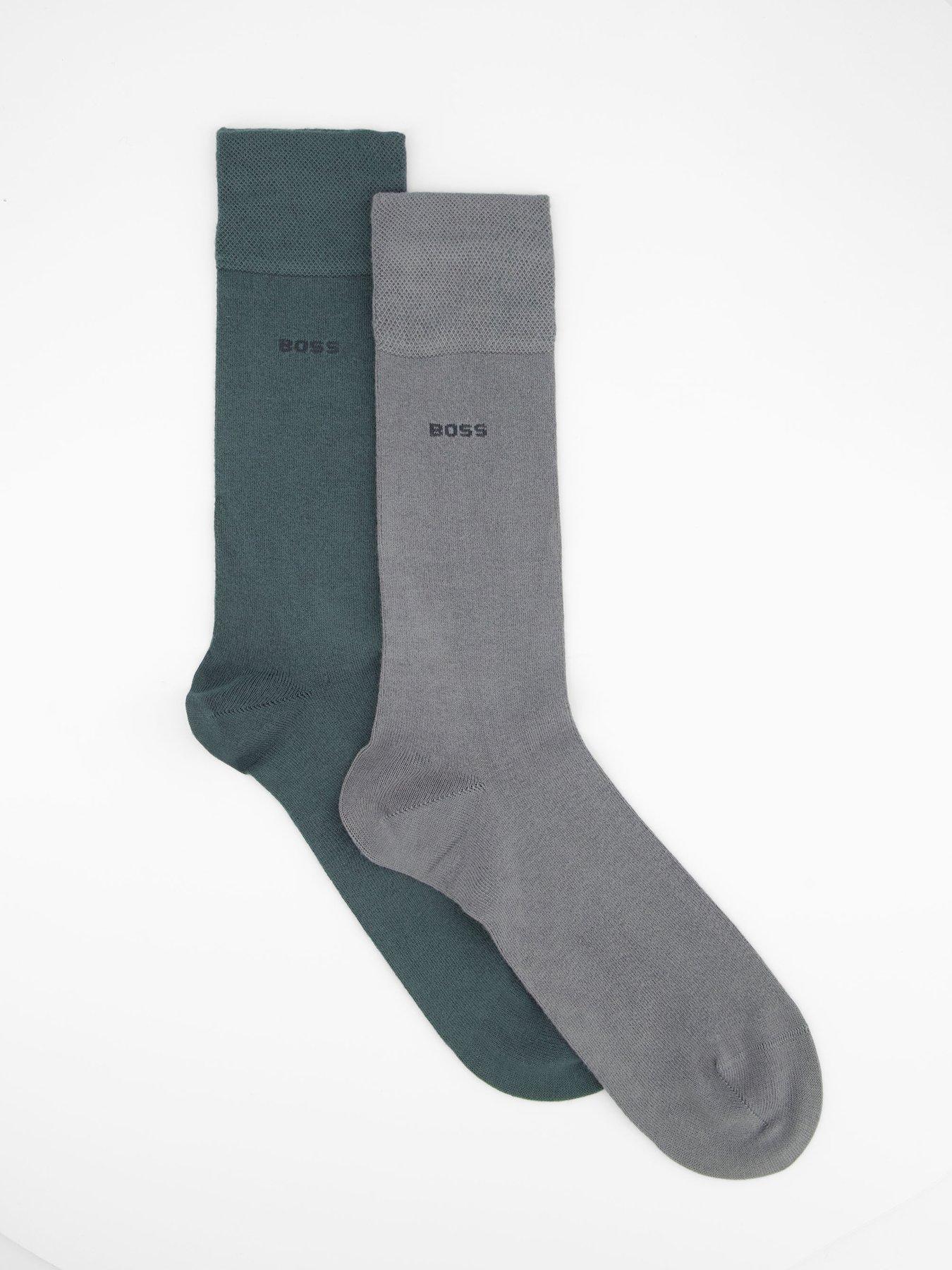 undefined Bodywear 2 Pack Bamboo Crew Socks - Grey