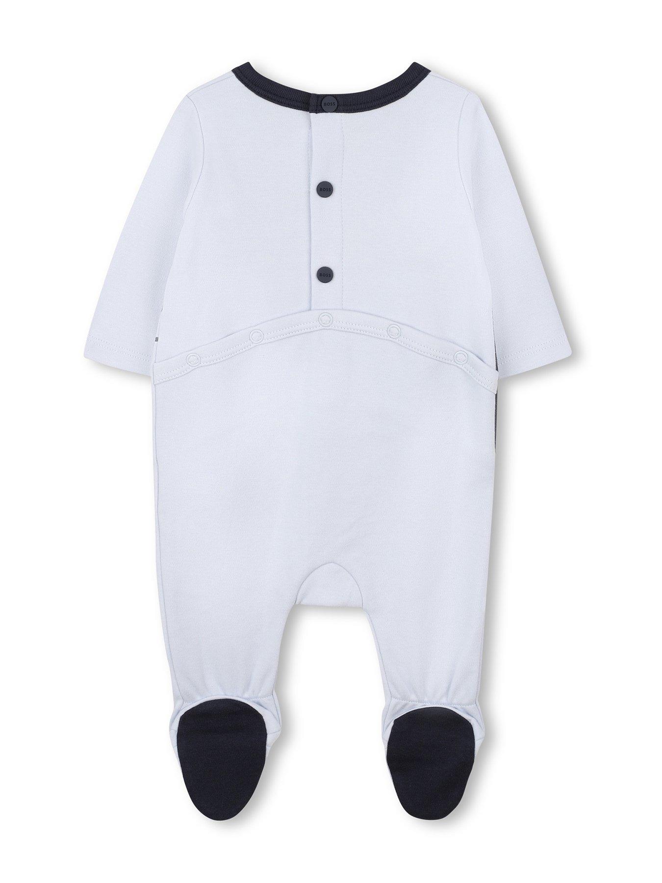 back image of boss-newborn-baby-boys-logo-sleepsuit-light-blue