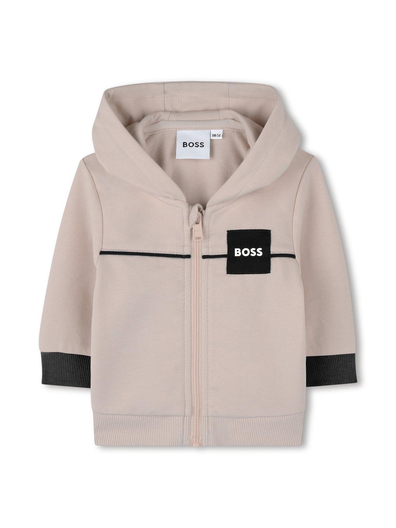 outfit image of boss-newborn-baby-boys-3-piece-tracksuit-set-beige