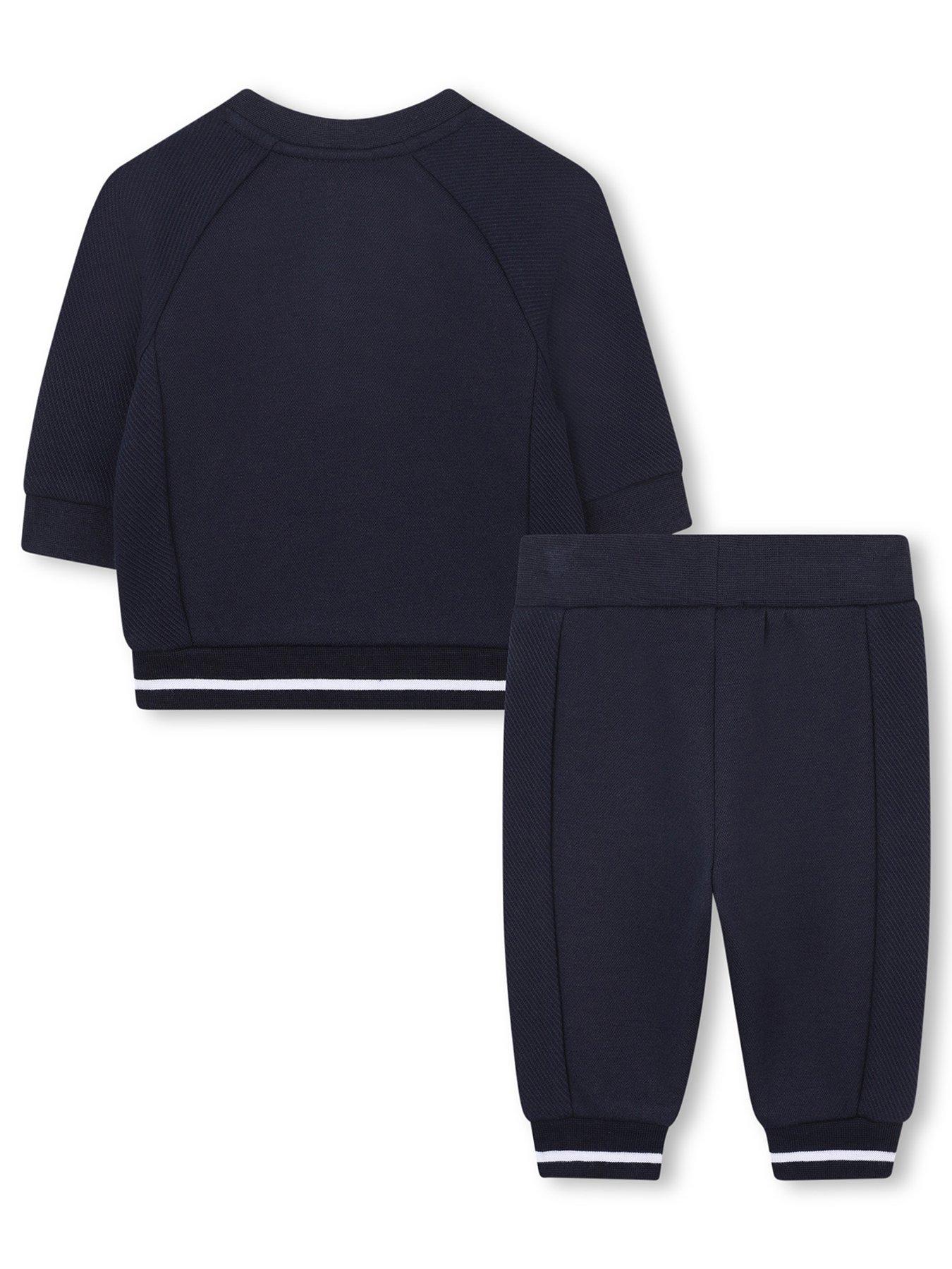 back image of boss-newborn-baby-boys-jogging-set-navy