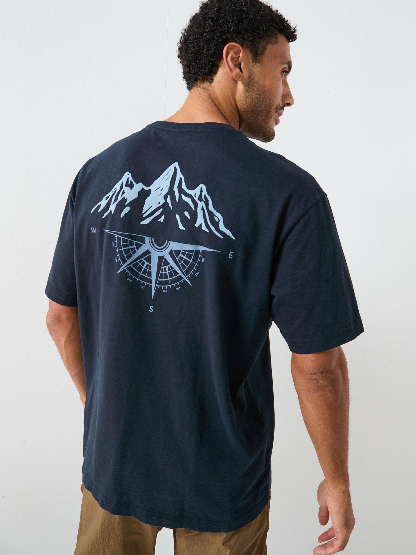 undefined Boss Te_polar Regular Fit Back Print T-shirt - Navy