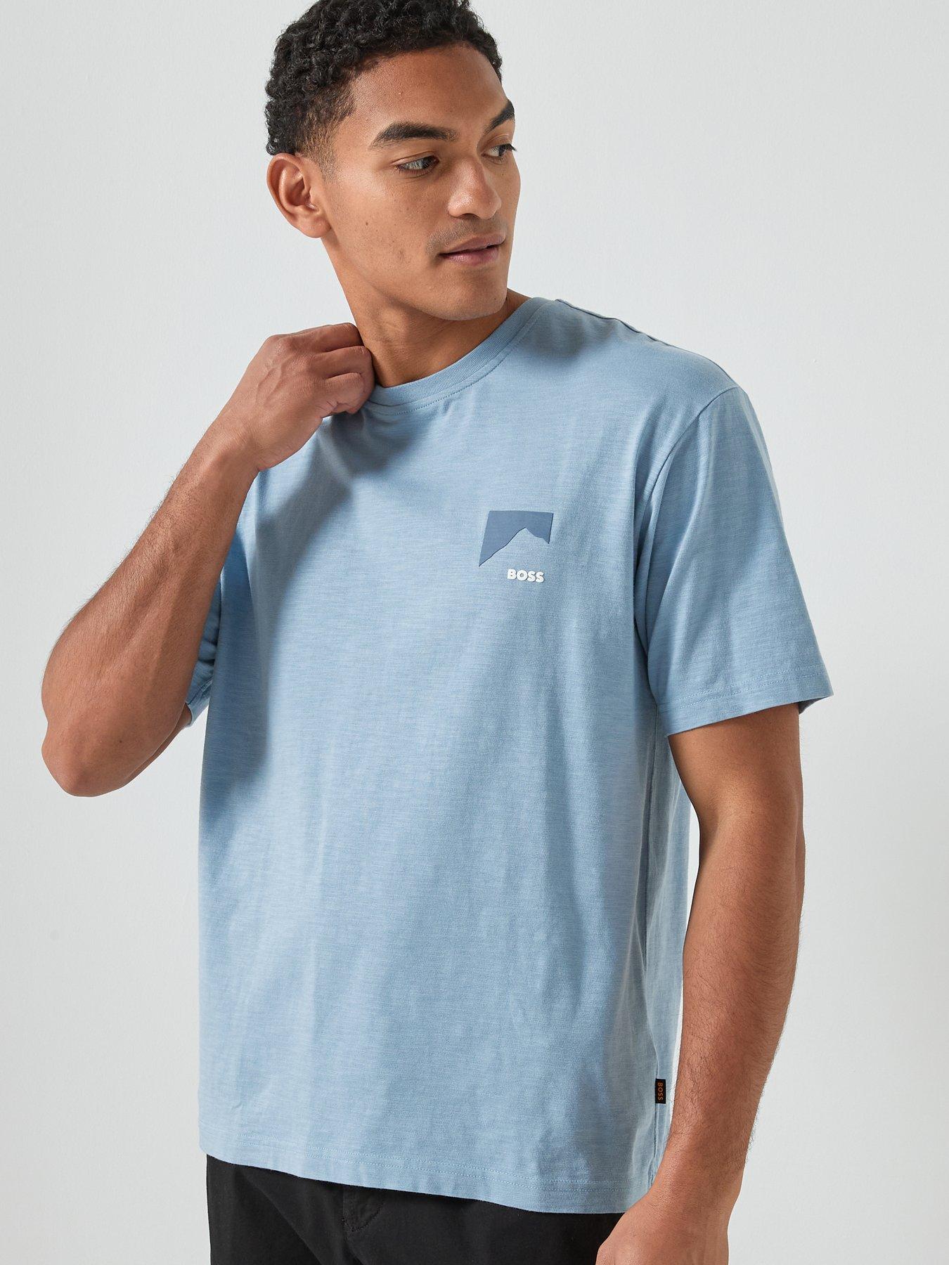  image of boss-te_polar-back-print-t-shirt-light-blue