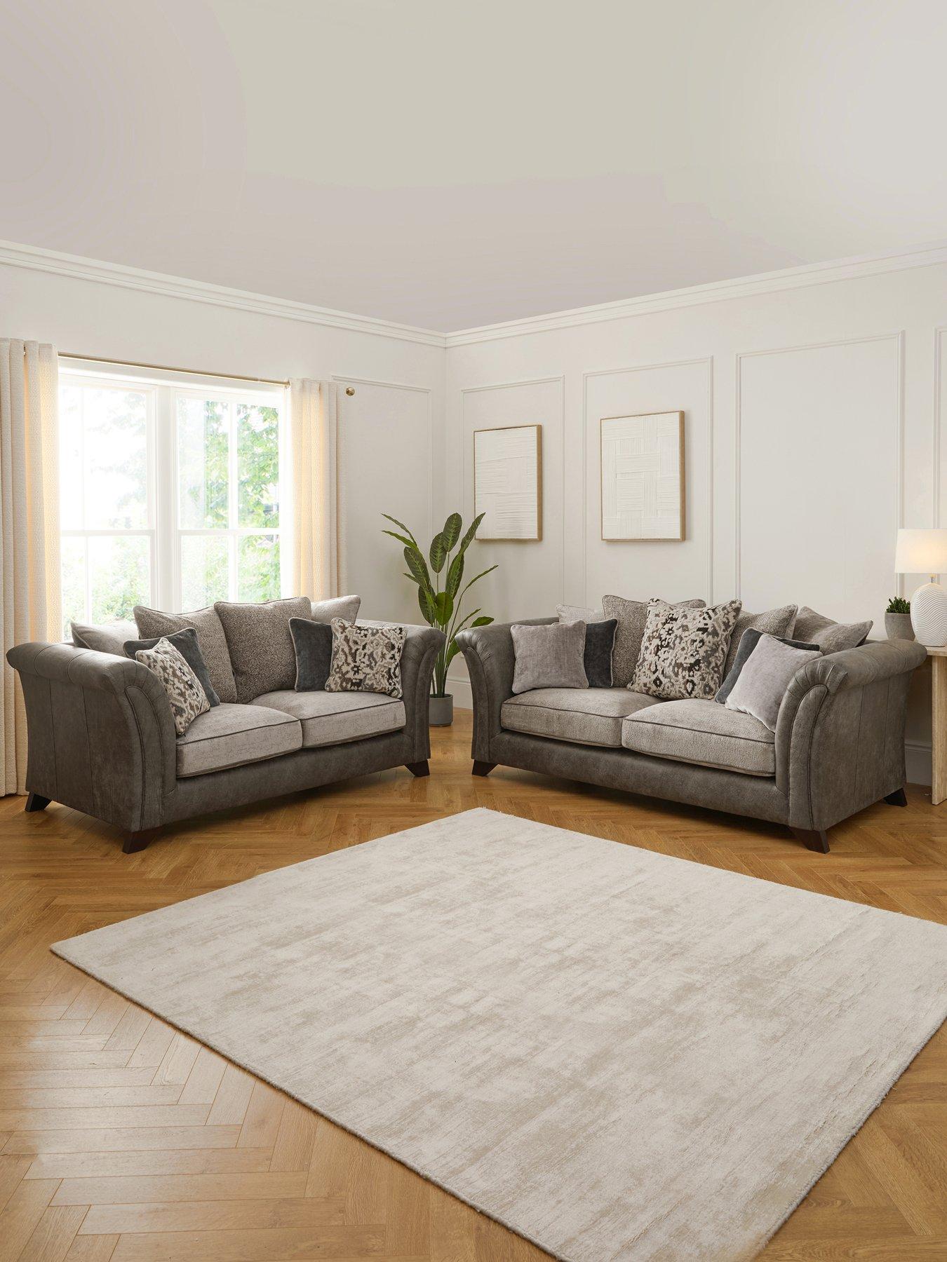 undefined Regent Scatter 3 + 2 Seater Fabric Sofa Set (Buy  &  SAVE!) - Made to Order in the UK