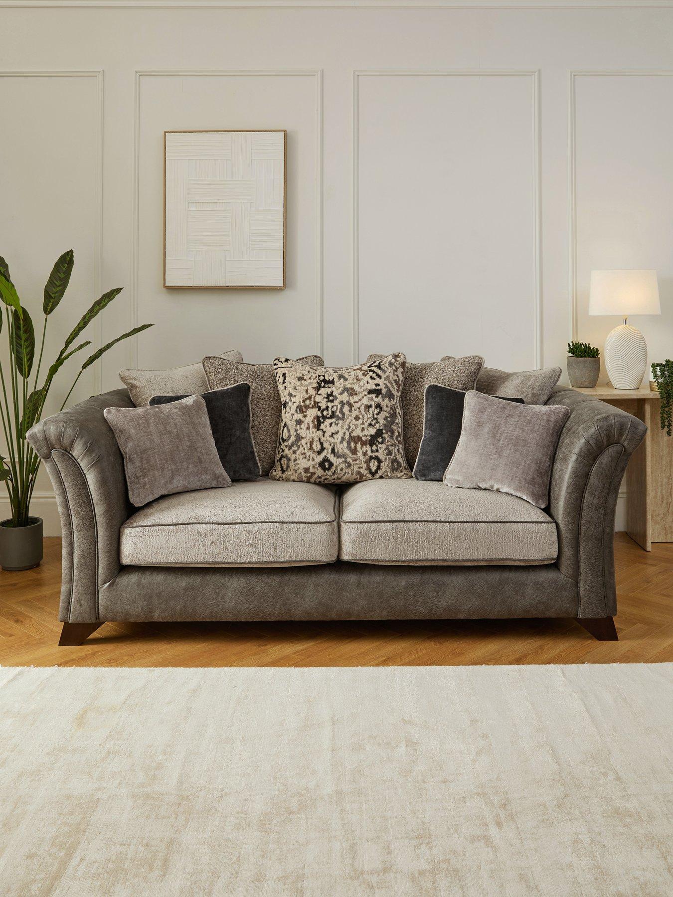 The Very Collection Regent Scatter 3 Seater Fabric Sofa - Made to Order in the UK - FSC® Certified