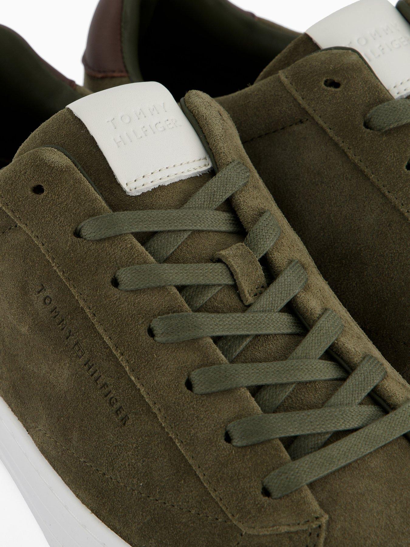Image 5 of 7 of Tommy Hilfiger Premium Dress Cupsole Suede Trainers - Green