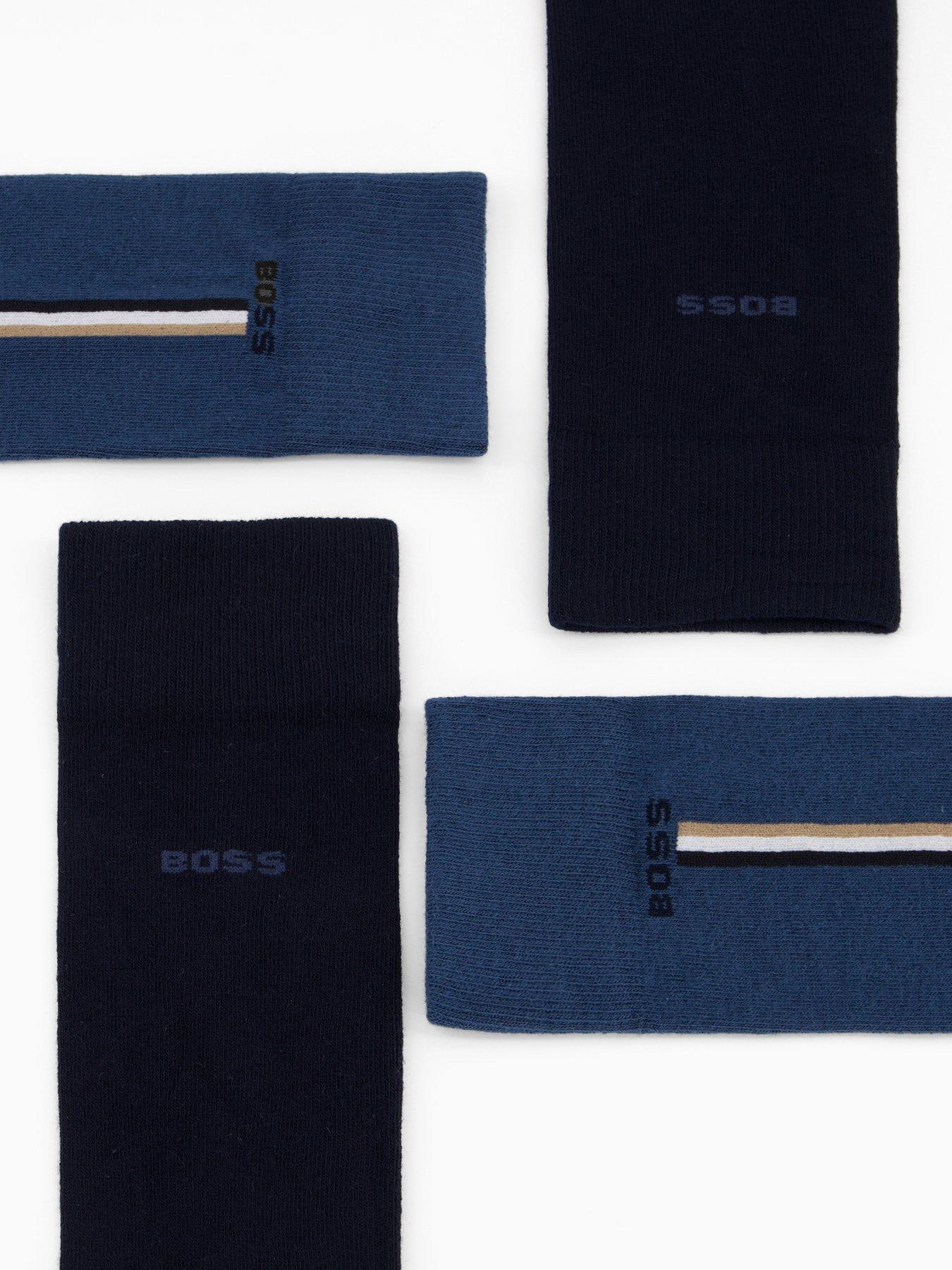Image 3 of 3 of BOSS Bodywear 2 Pack Iconic Corporate Crew Socks - Blue