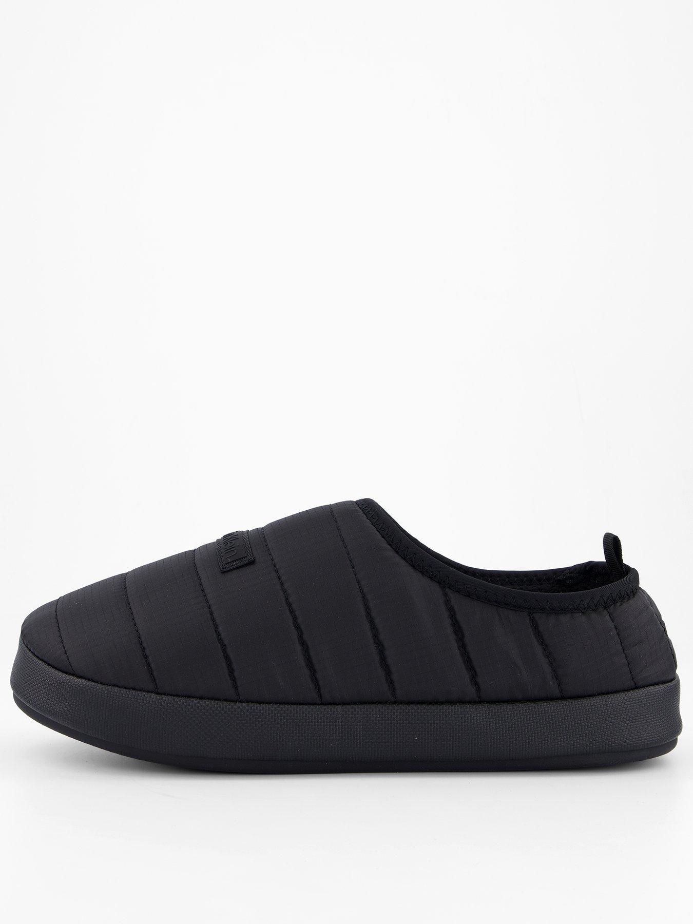 calvin-klein-ripstop-logo-patch-slippers-black