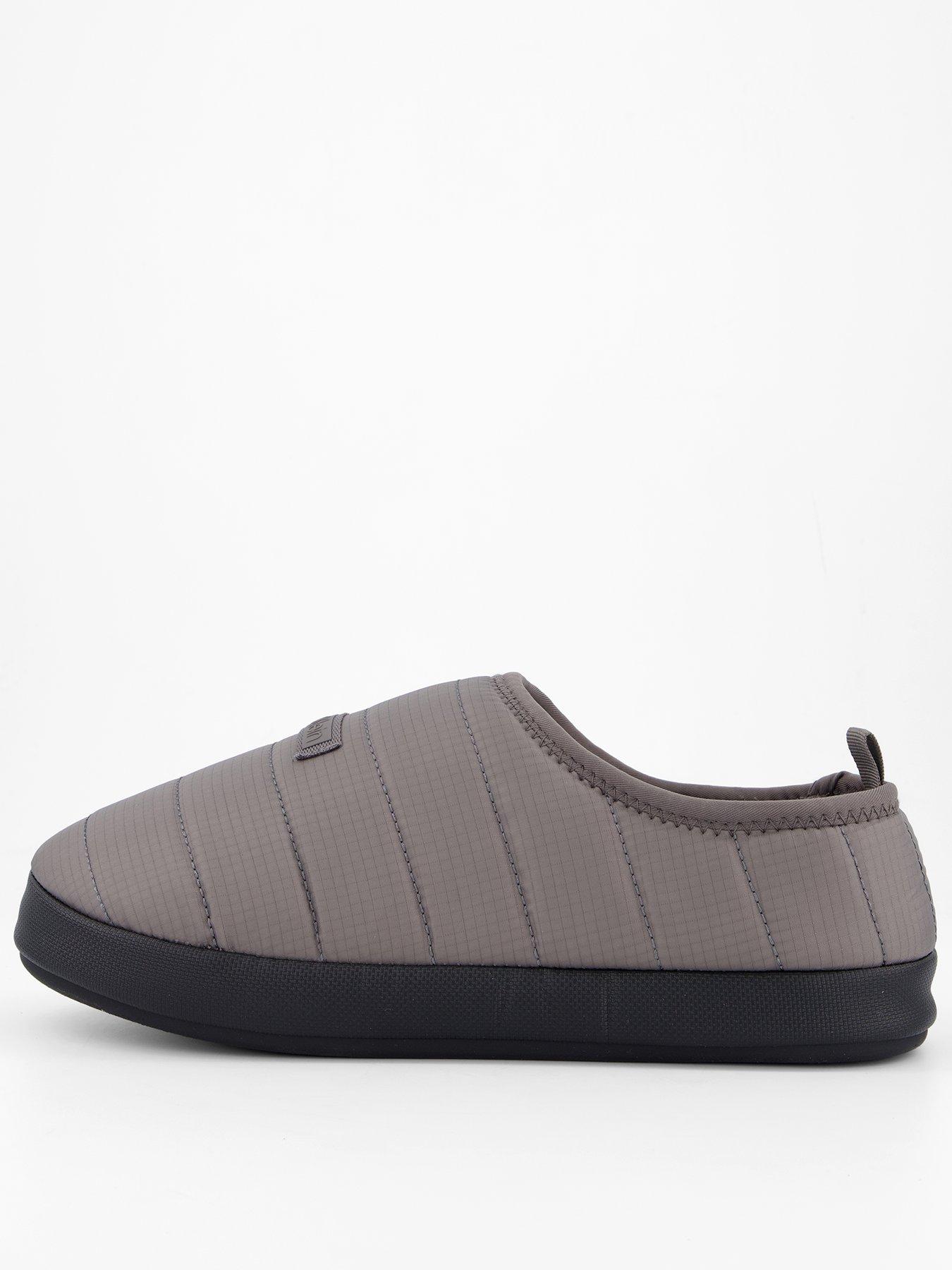  image of calvin-klein-ripstop-logo-patch-slippers-black