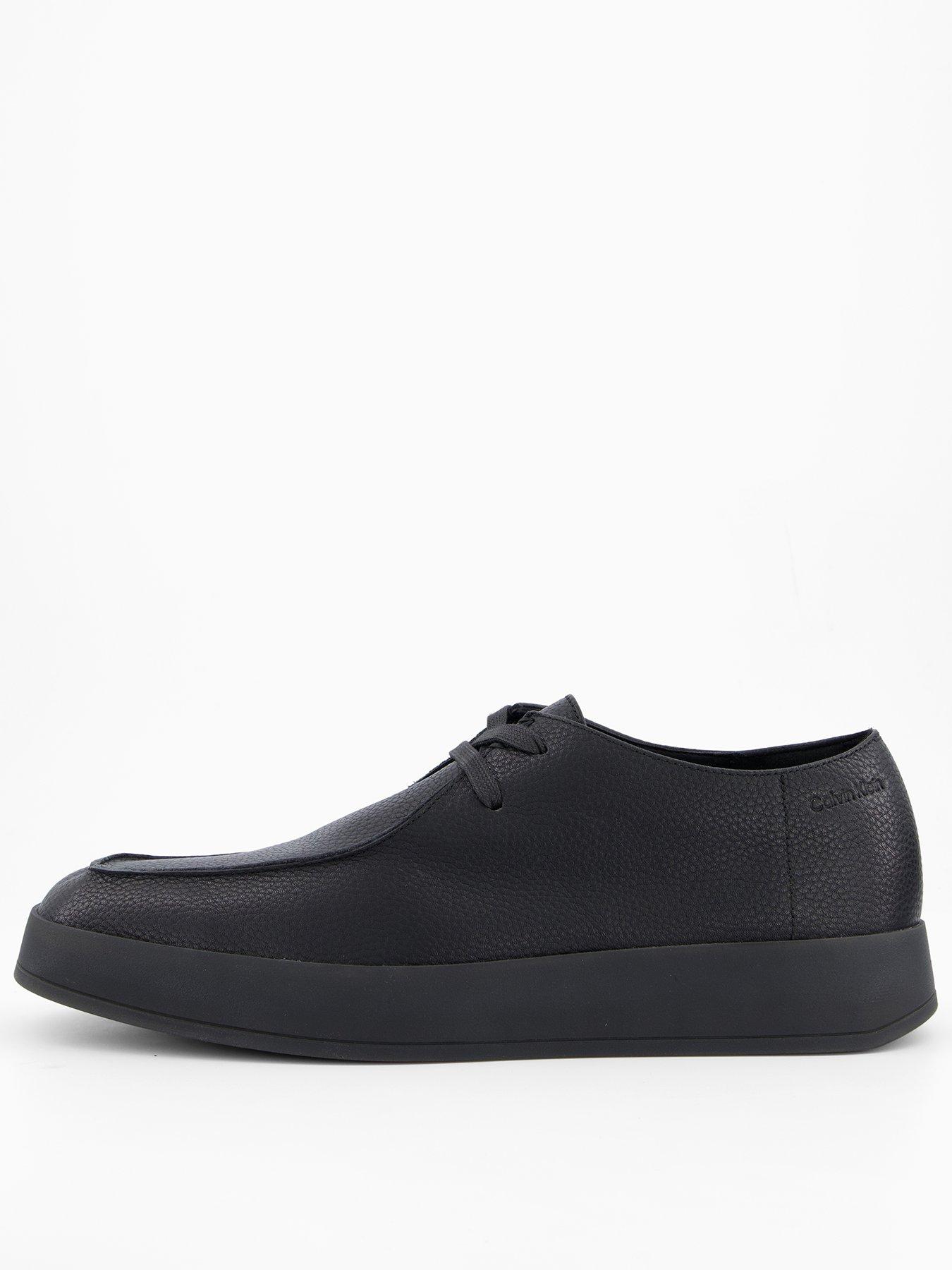 Calvin Klein Wallabe Hybrid Leather Boat Dress Shoes - Black