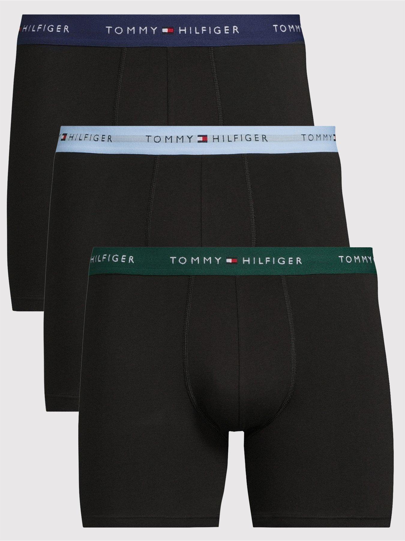 undefined 3 Pack Signature Cotton Boxer Briefs - Black