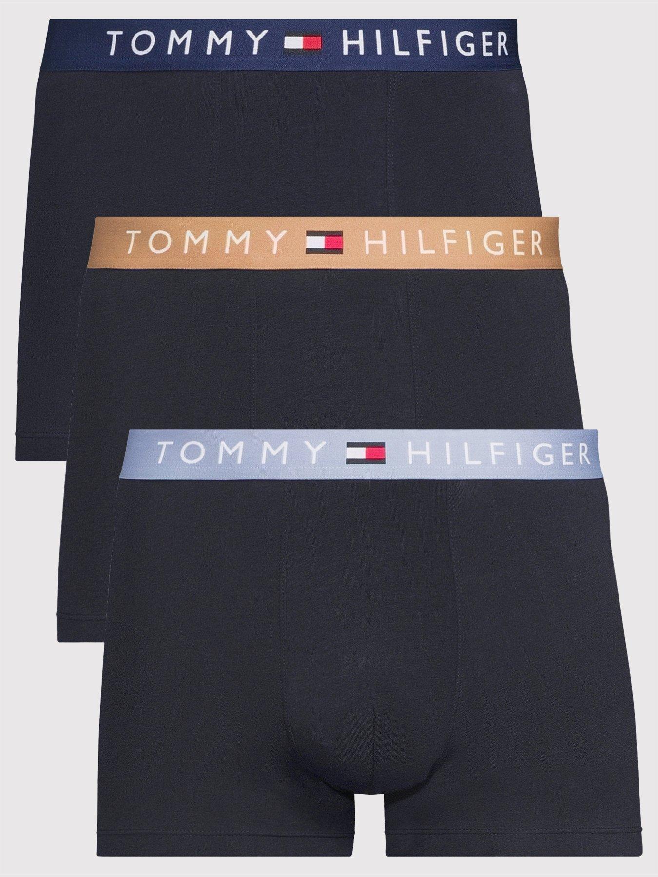 Tommy Hilfiger 3 Pack Signature Cotton Trunks - Navy