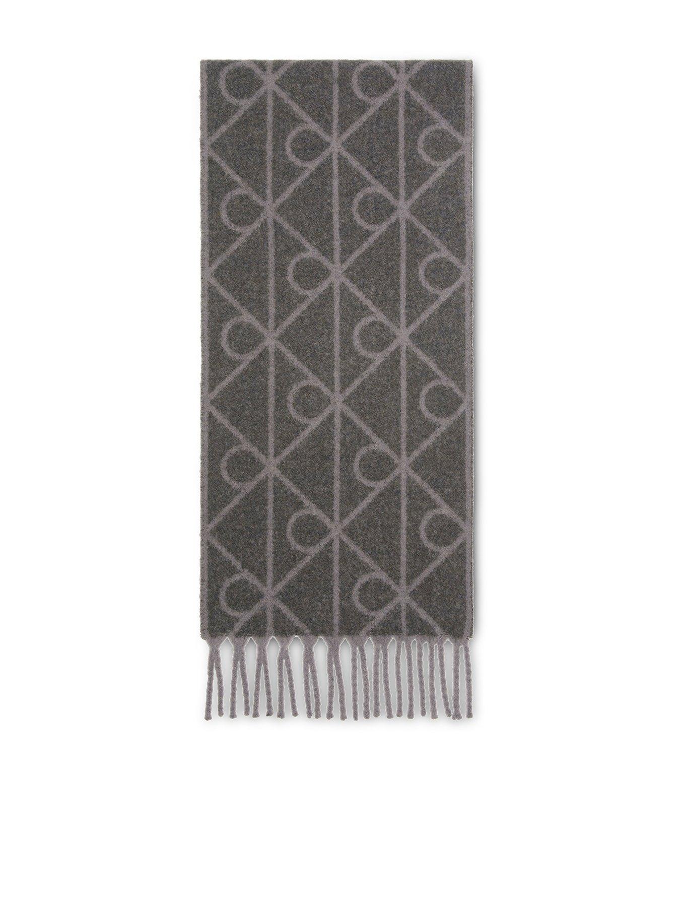  image of calvin-klein-ck-brushed-scarf-grey