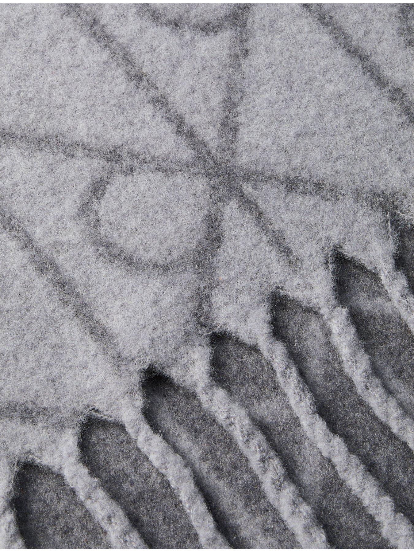  image of calvin-klein-ck-brushed-scarf-grey