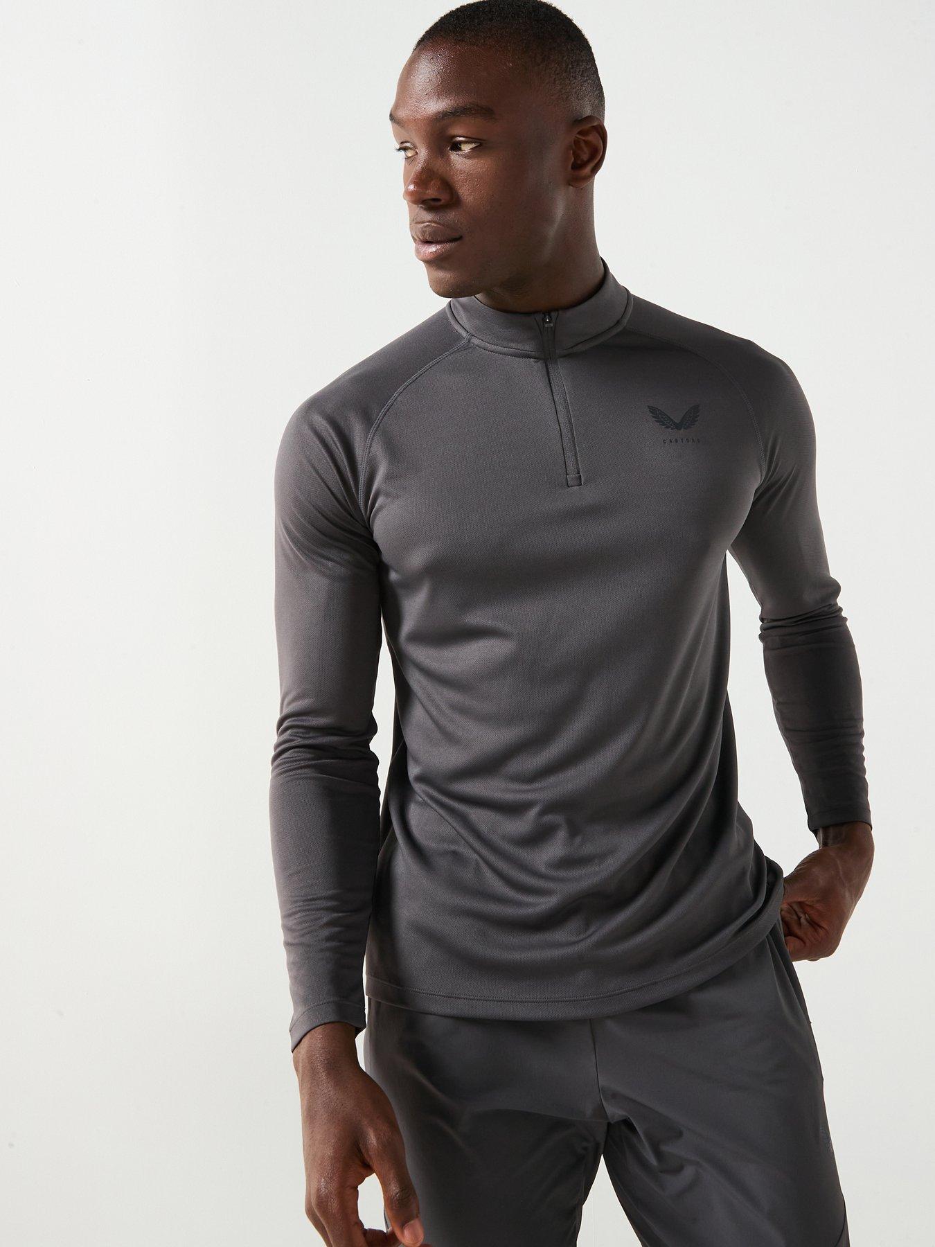 Castore Mens Training Adapt 1/4 Zip Long Sleeve Top - Grey