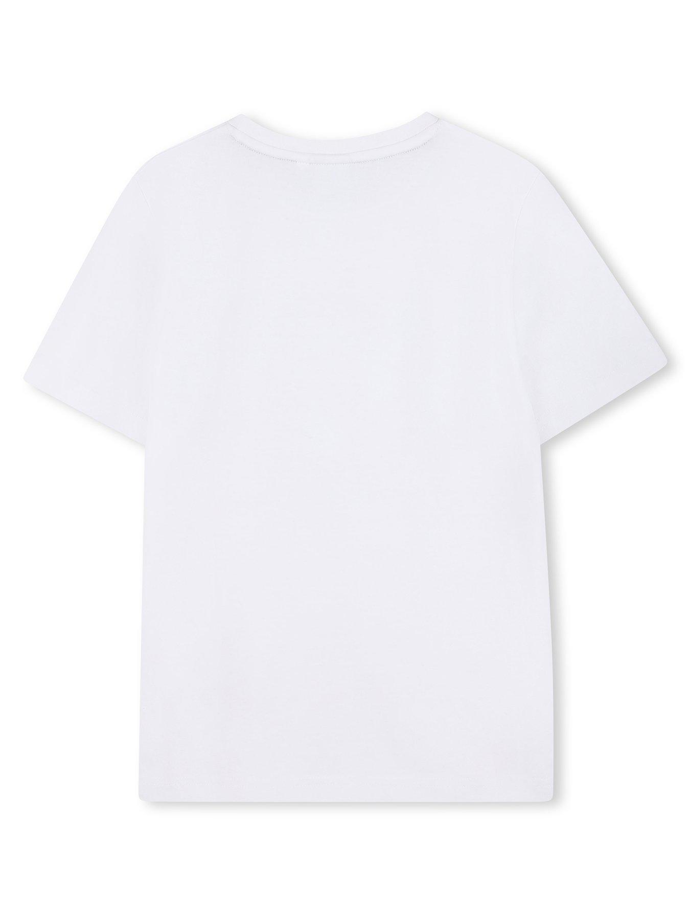 back image of boss-boys-multi-logo-short-sleeve-t-shirt-white
