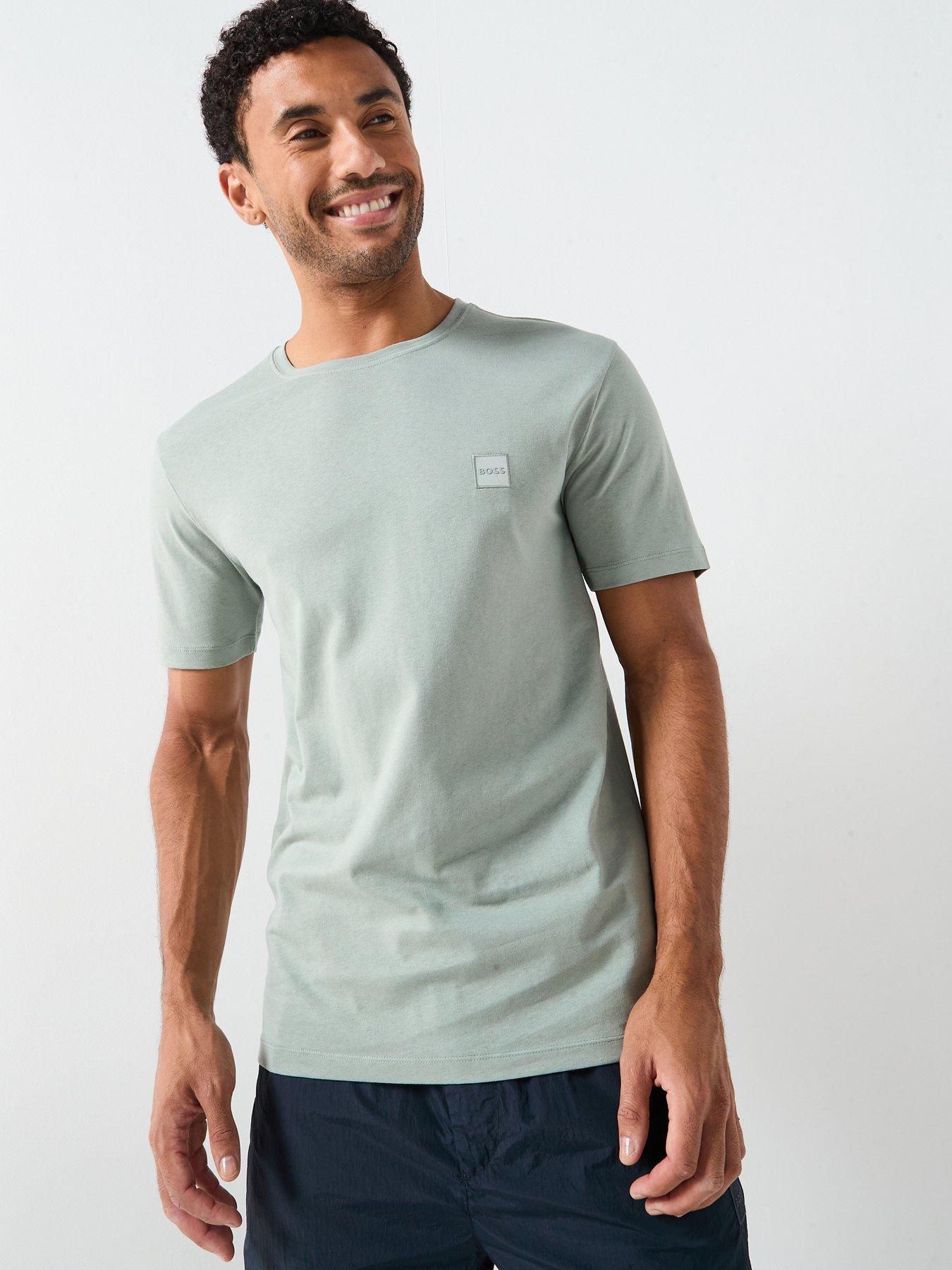 undefined Boss Tales Relaxed Fit Tonal Patch Logo T-shirt - Light Green