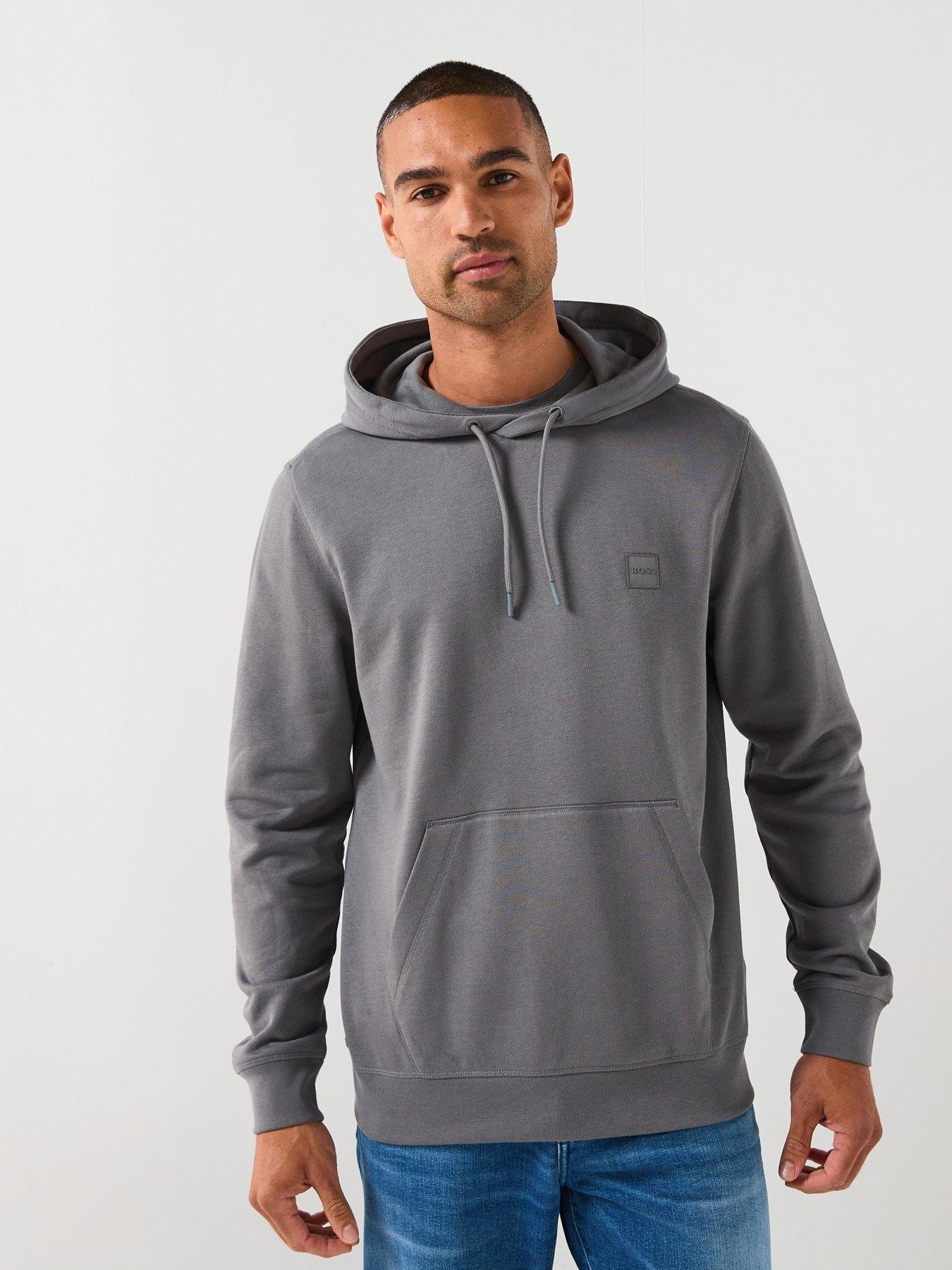 Image 1 of 6 of BOSS Wetalk Left Chest Overhead Hoodie - Light Grey