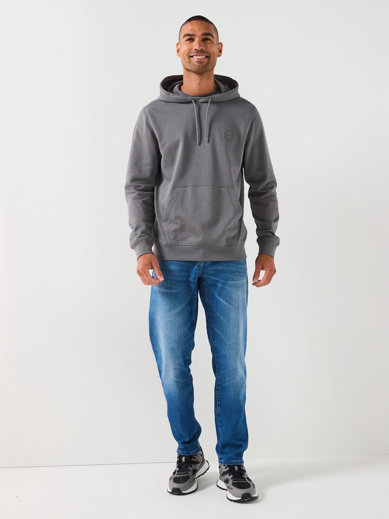 Image 3 of 6 of BOSS Wetalk Left Chest Overhead Hoodie - Light Grey
