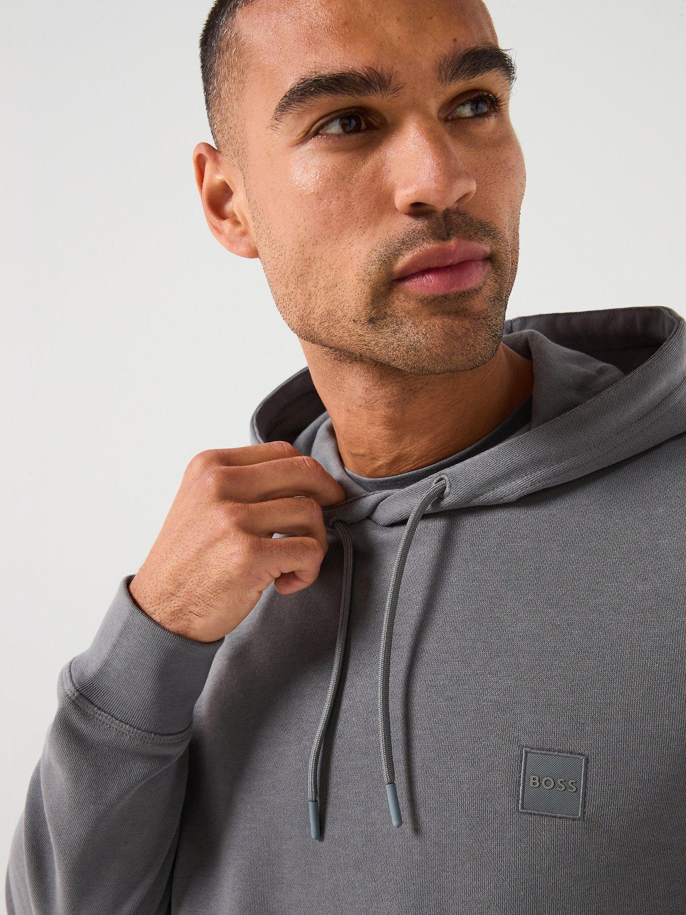Image 4 of 6 of BOSS Wetalk Left Chest Overhead Hoodie - Light Grey