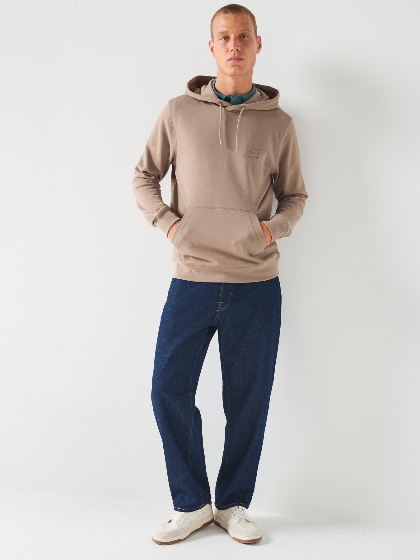 Image 3 of 6 of BOSS Wetalk Left Chest Overhead Hoodie - Dark Beige