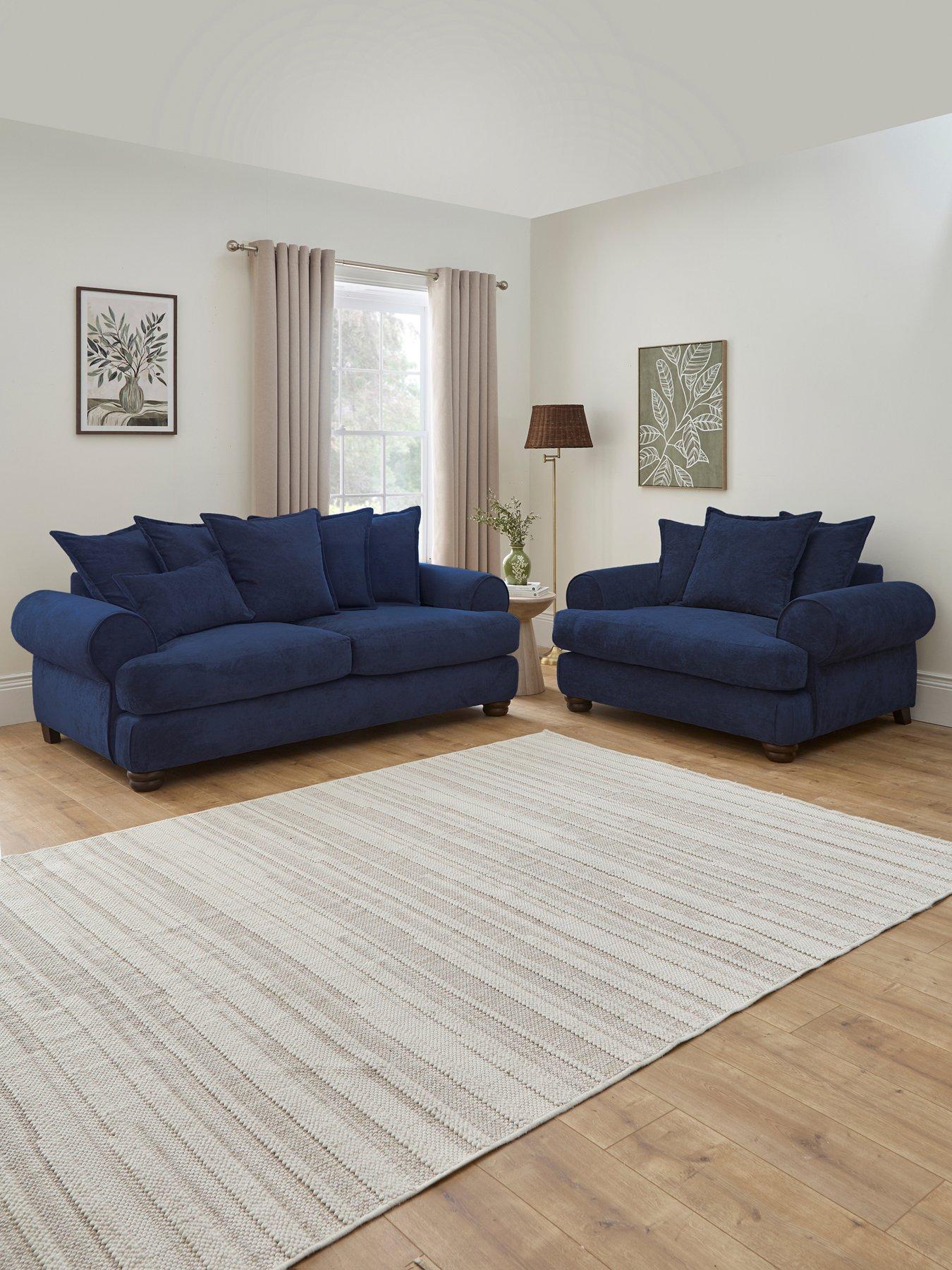 The Very Collection Amersham 3 Seater Fabric Sofa + Love Chair - Made to Order in the UK - FSC® Certified