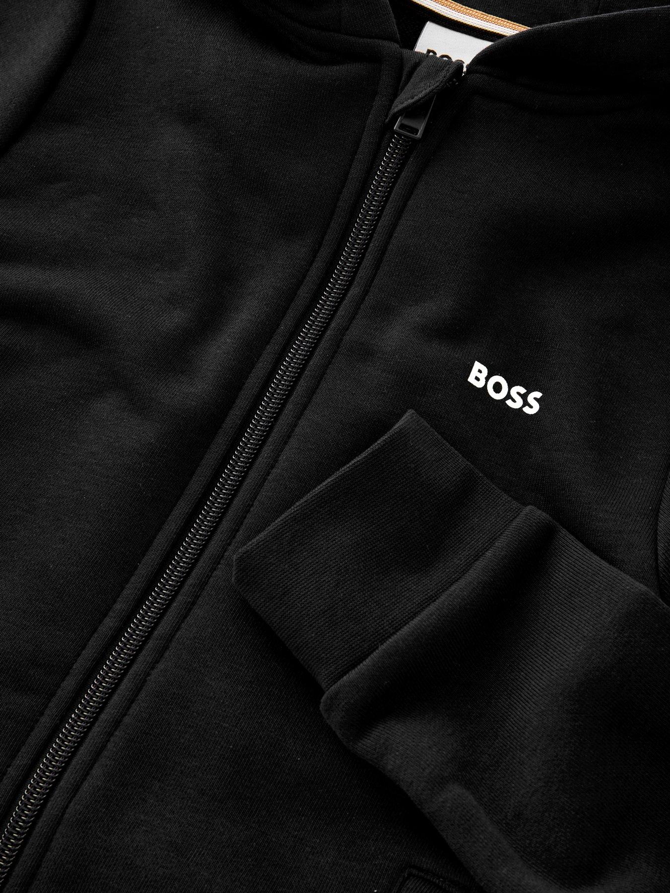  image of boss-boys-zip-through-hoodie-tracksuit-black