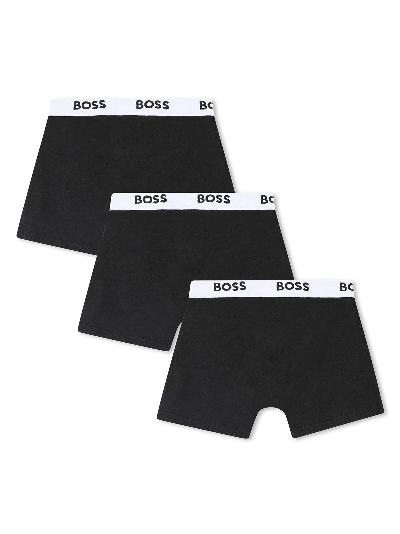 Image 2 of 4 of BOSS Boys 3 Pack Boxer Shorts - Black