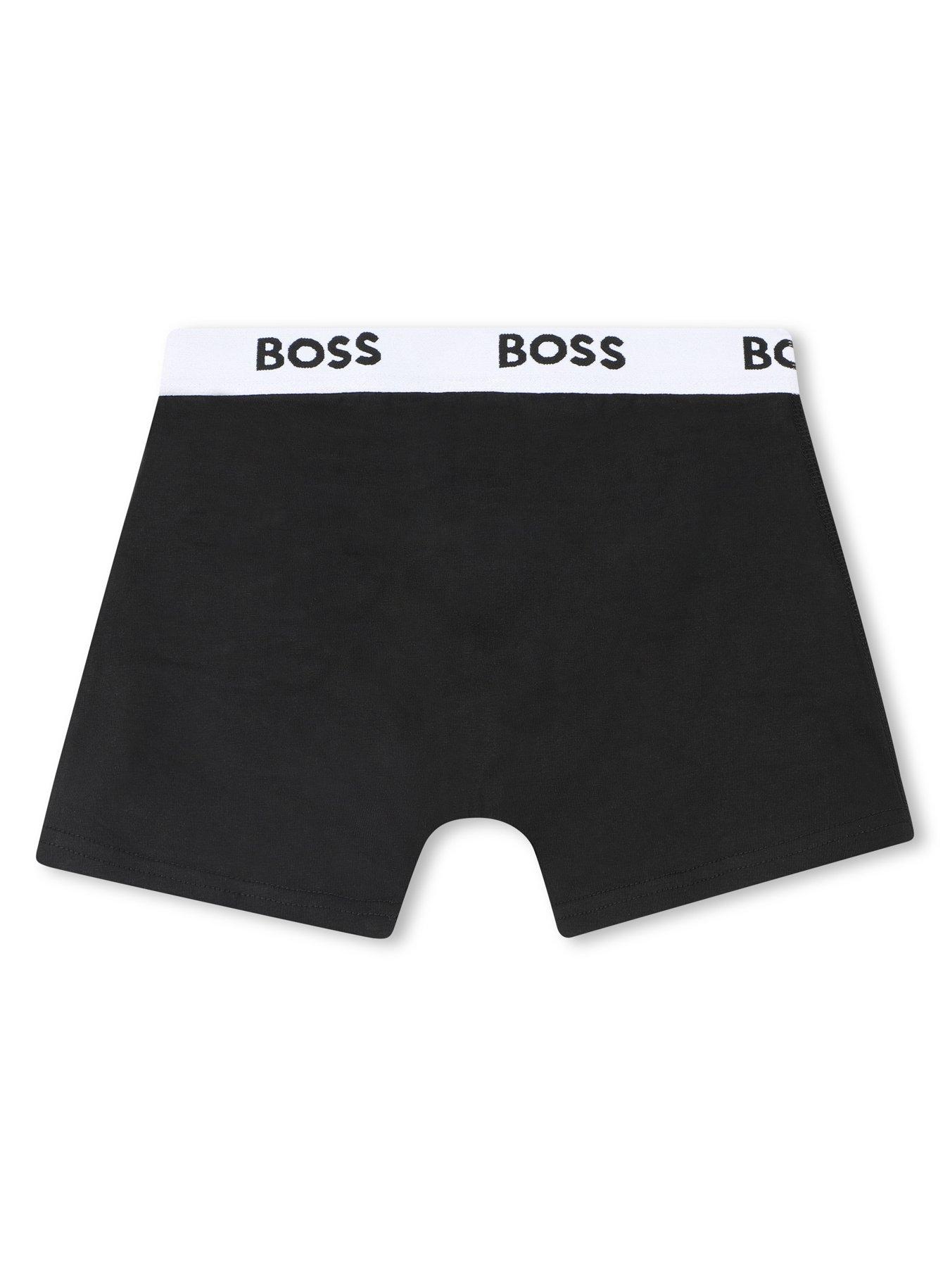 Image 4 of 4 of BOSS Boys 3 Pack Boxer Shorts - Black