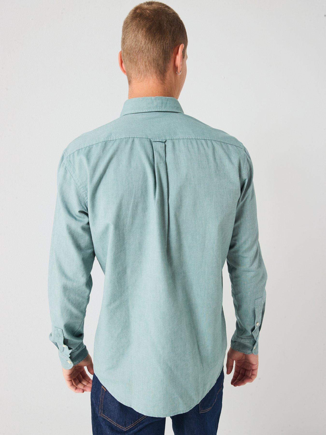 Image 2 of 6 of BOSS Rickert Button Down Regular Fit Oxford Shirt - Green