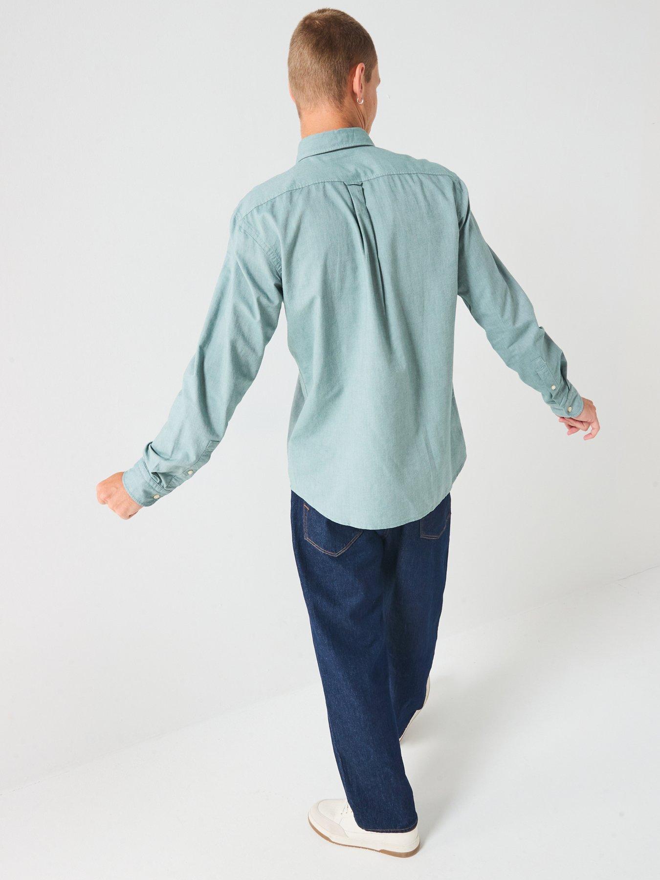 Image 6 of 6 of BOSS Rickert Button Down Regular Fit Oxford Shirt - Green