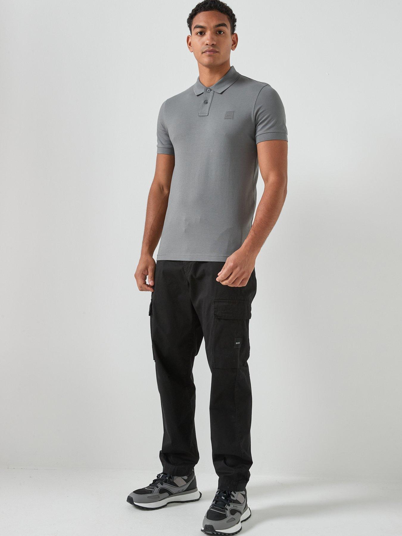 Image 3 of 4 of BOSS Passenger Slim Fit Polo Shirt - Light Grey