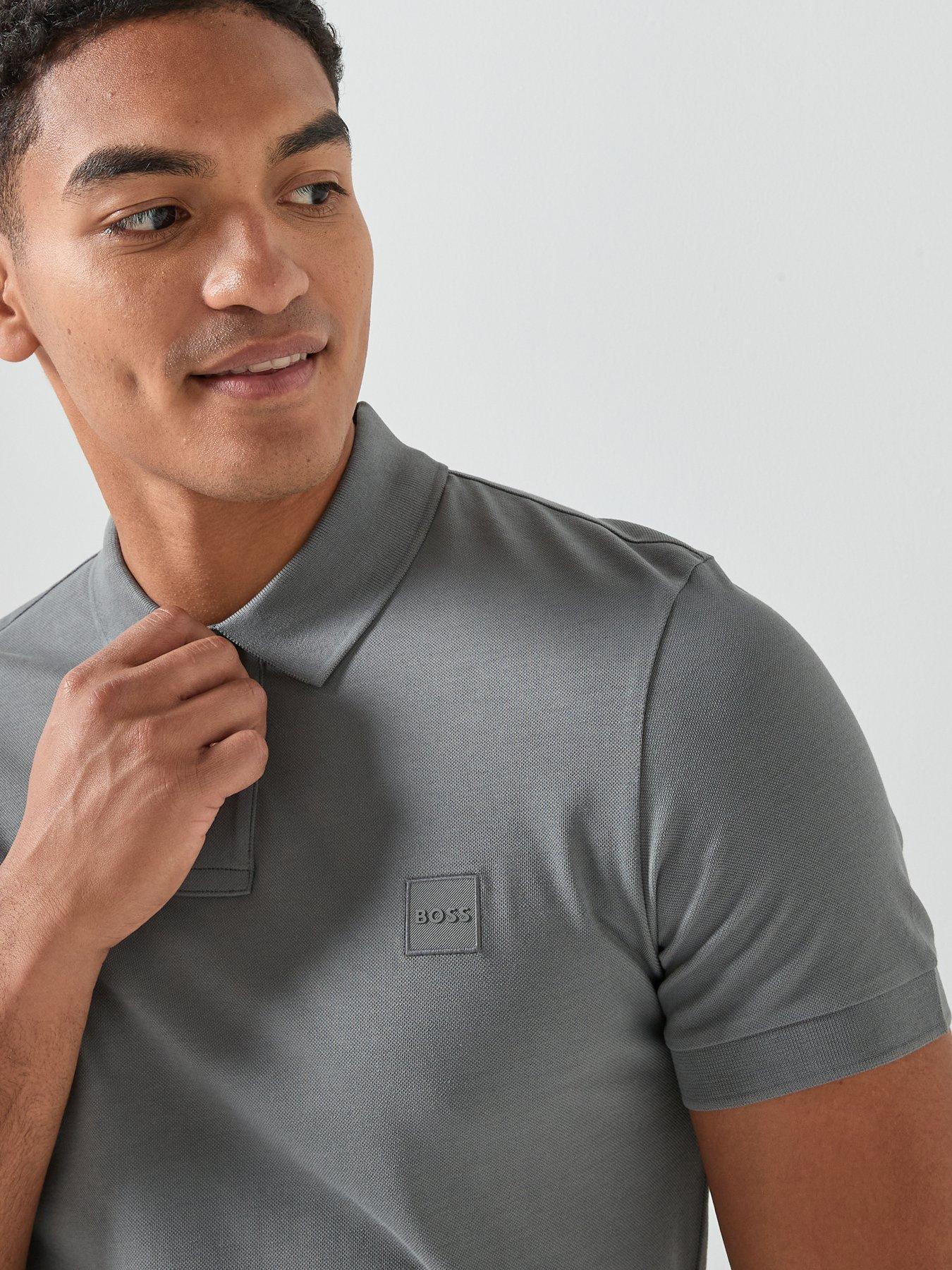Image 4 of 4 of BOSS Passenger Slim Fit Polo Shirt - Light Grey