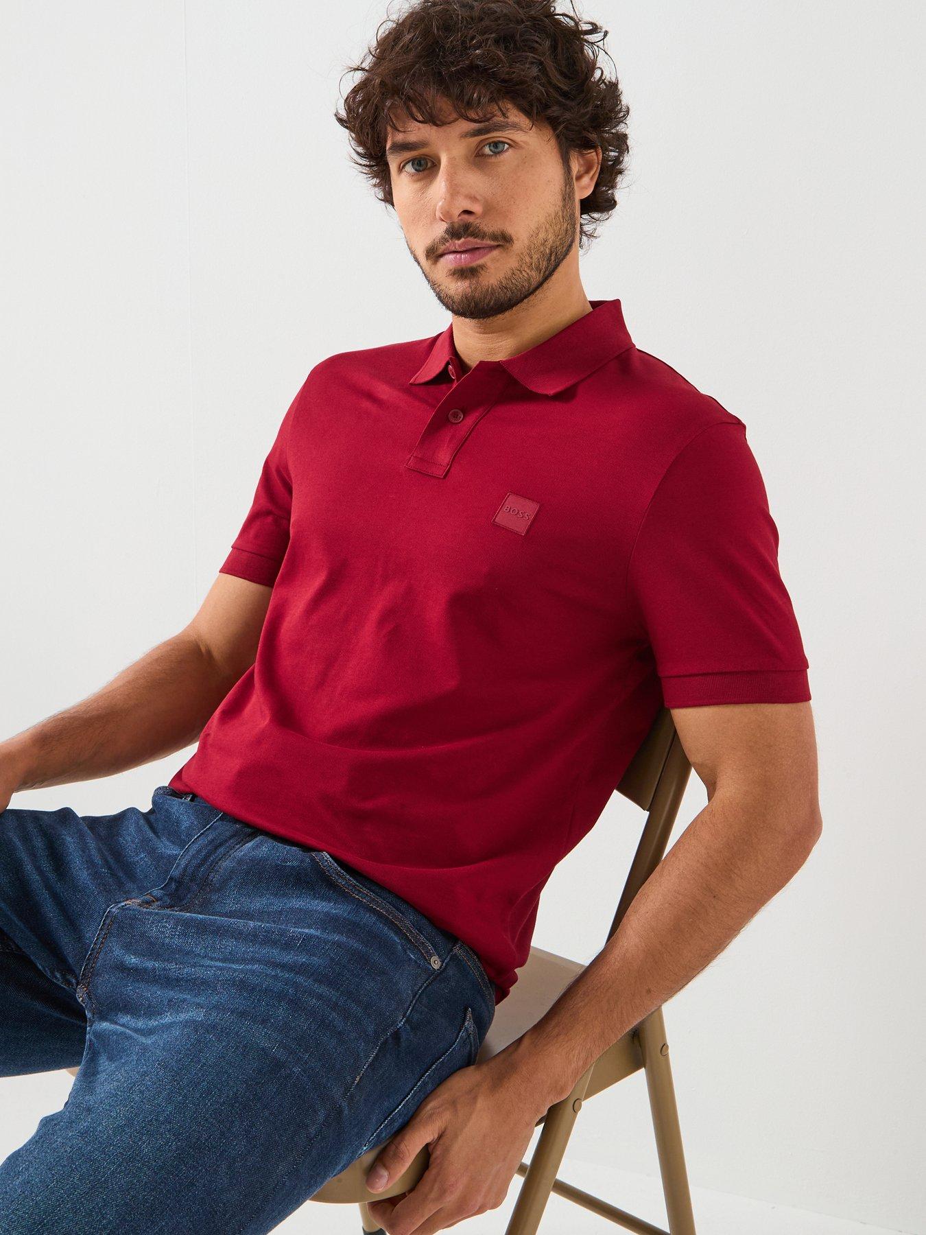 BOSS Boss Passenger Slim Fit Polo Shirt - Dark Red