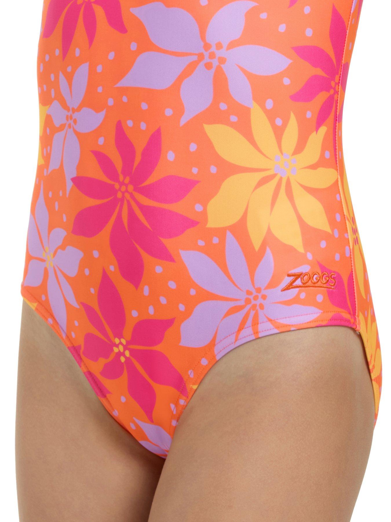 Image 4 of 5 of Zoggs Junior Girl's Waikiki Scoopback Swimsuit - Pink