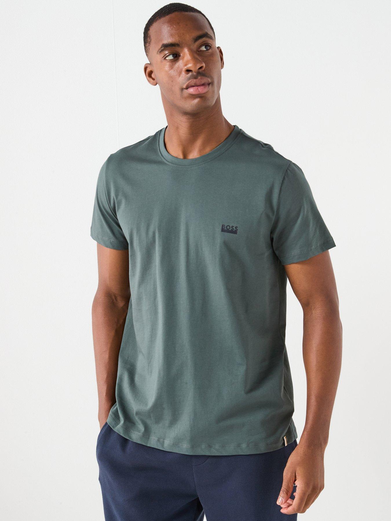 front image of boss-bodywear-rn-365-regular-fit-t-shirt-green