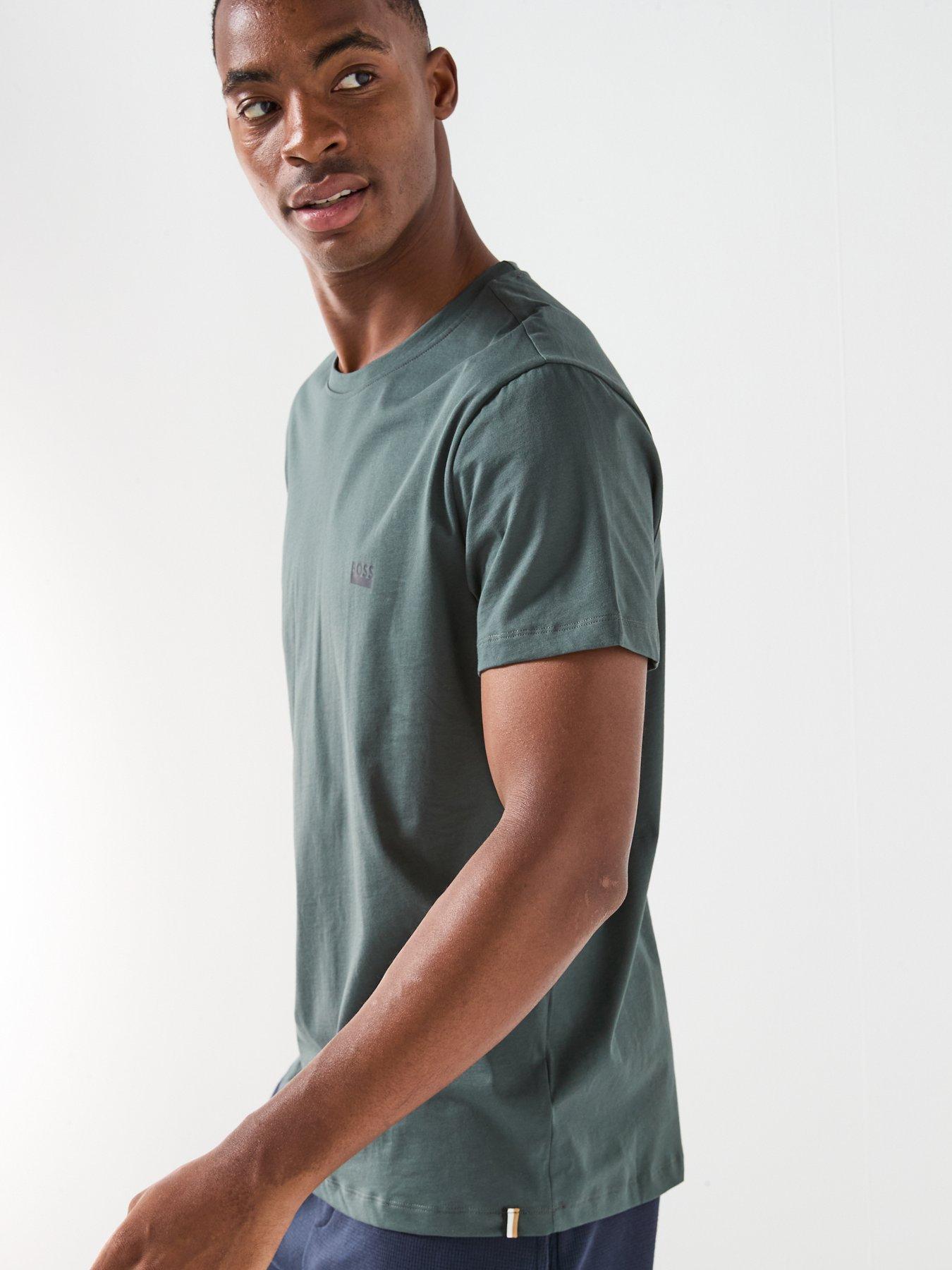  image of boss-bodywear-rn-365-regular-fit-t-shirt-green