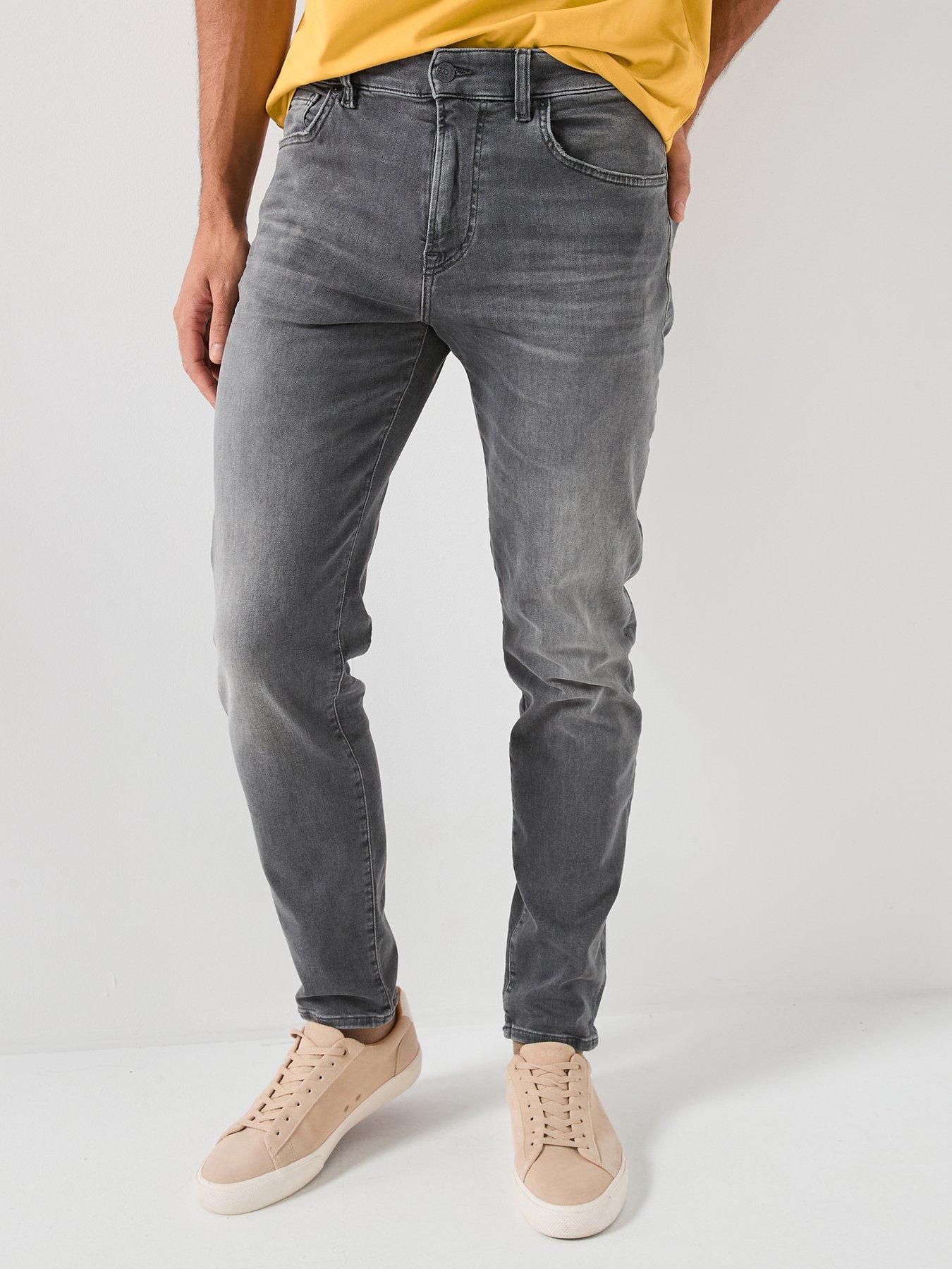 BOSS Onyx Tapered Fit Jeans - Grey