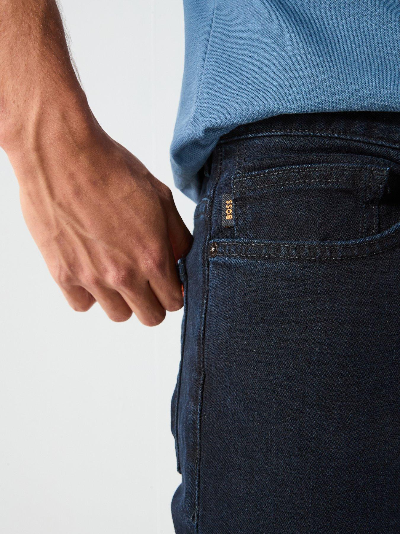  image of boss-delaware-slim-fit-jeans-navy