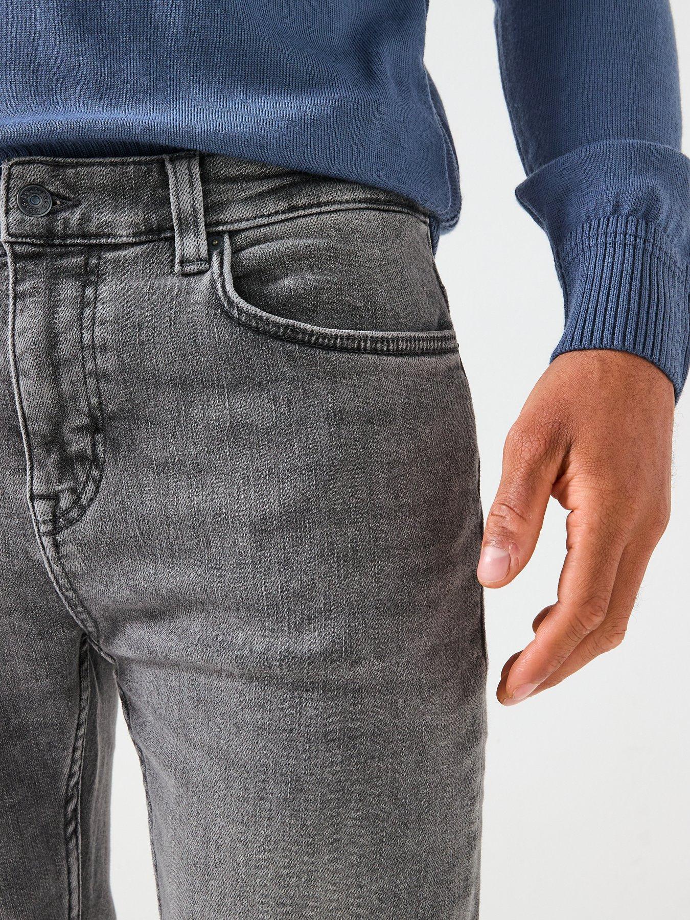 Image 4 of 6 of BOSS Delaware Soft Motion Slim Fit Jeans - Grey