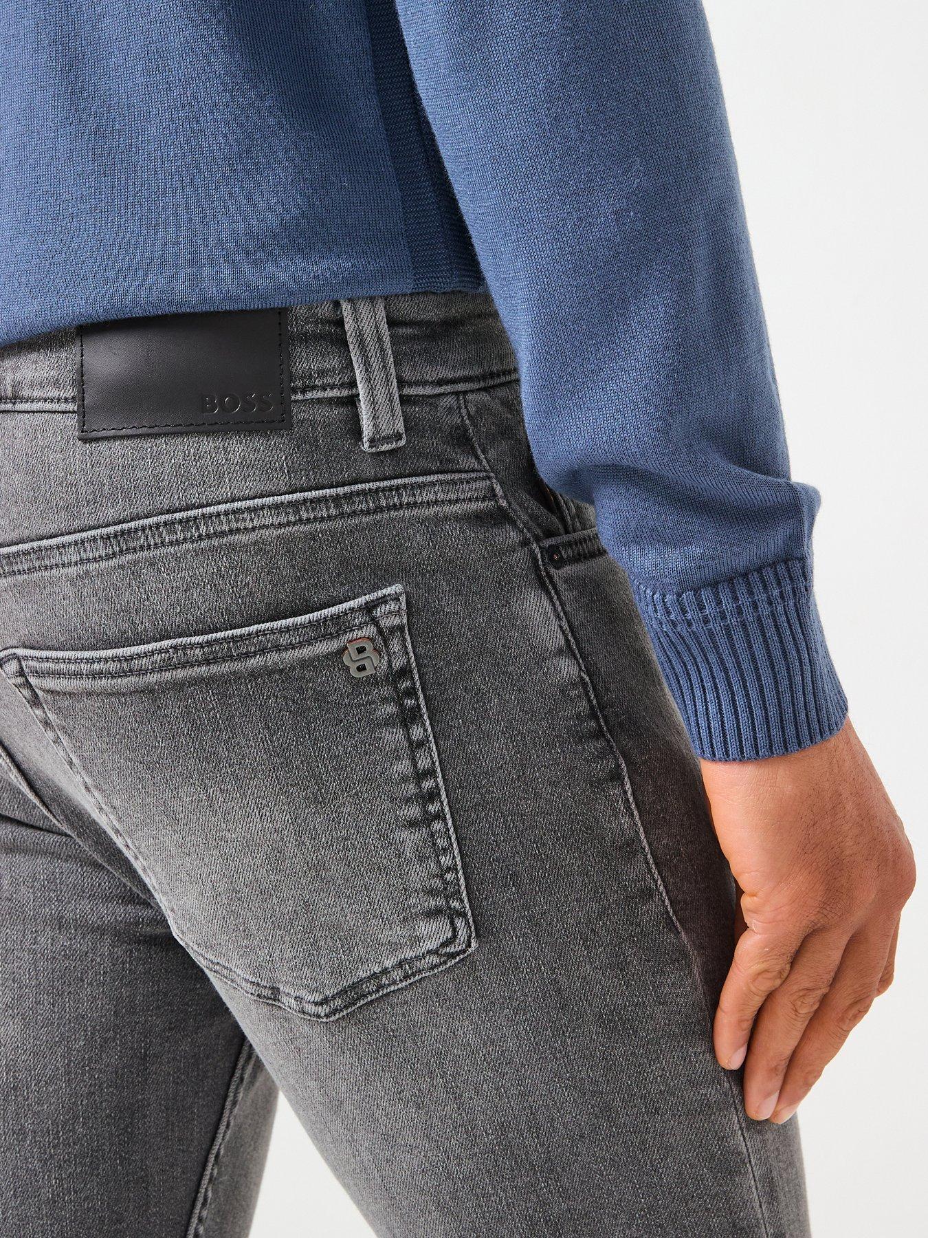 Image 5 of 6 of BOSS Delaware Soft Motion Slim Fit Jeans - Grey