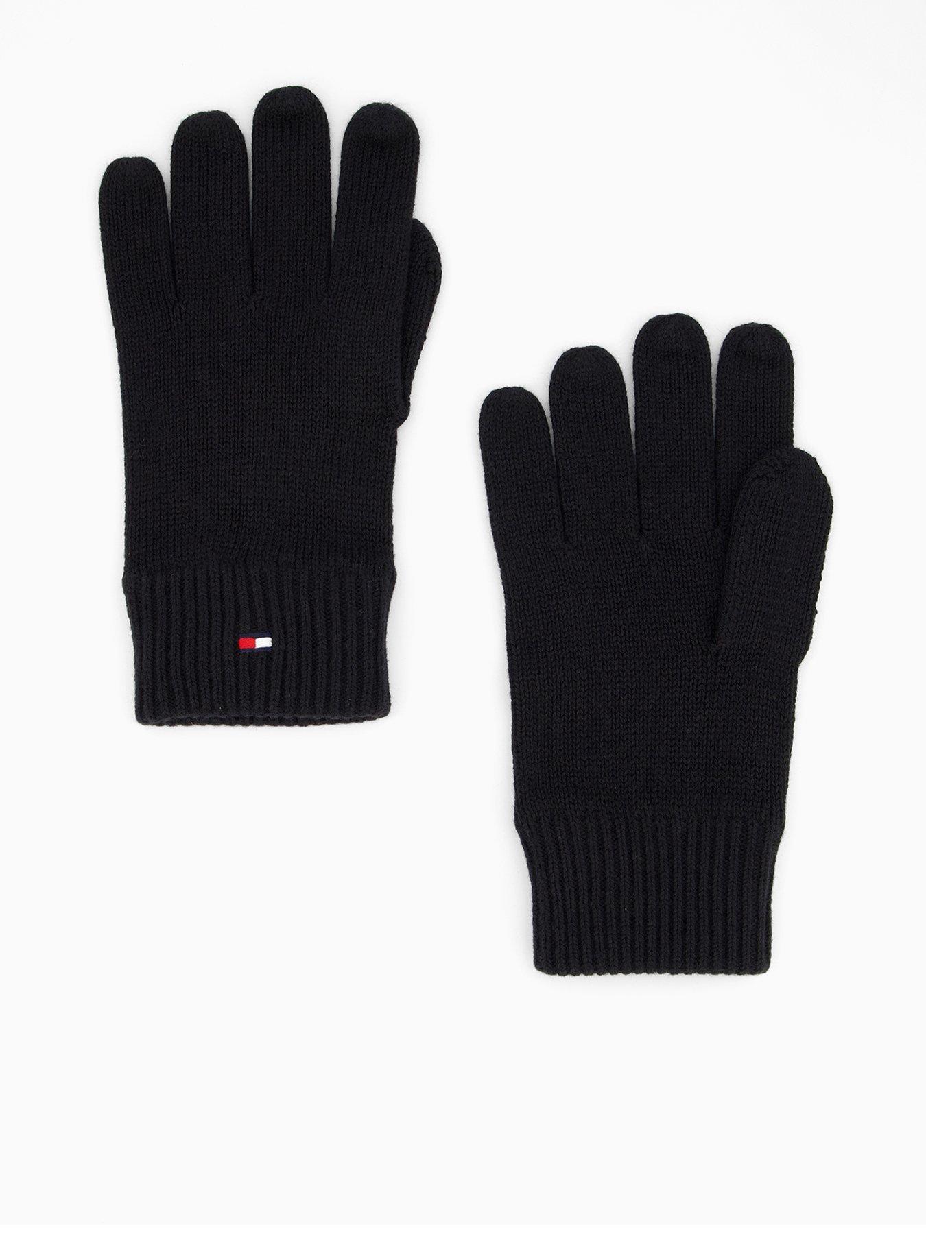 Image 1 of 3 of Tommy Hilfiger Essentials Flag Knitted Gloves - Black