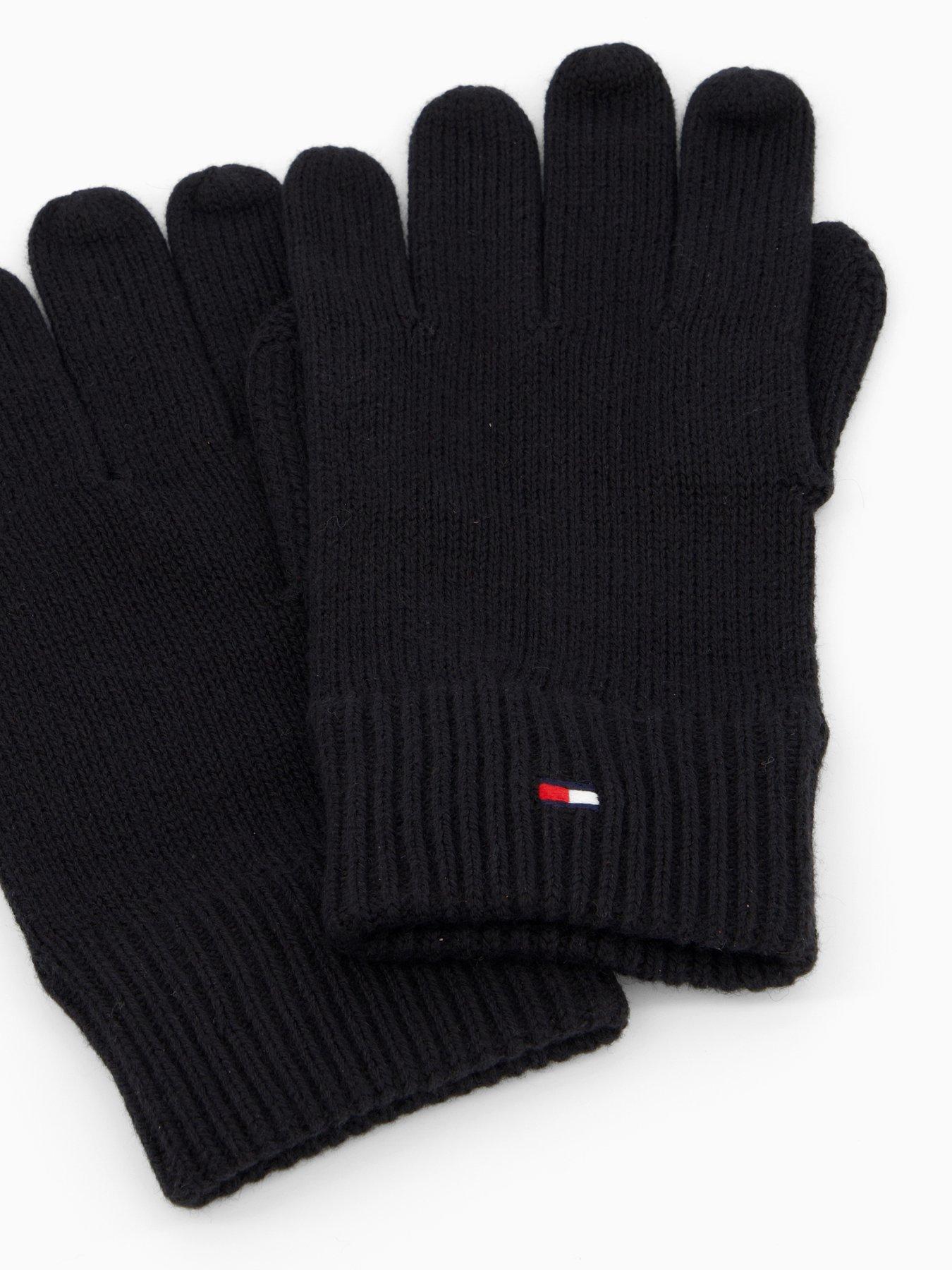 Image 2 of 3 of Tommy Hilfiger Essentials Flag Knitted Gloves - Black