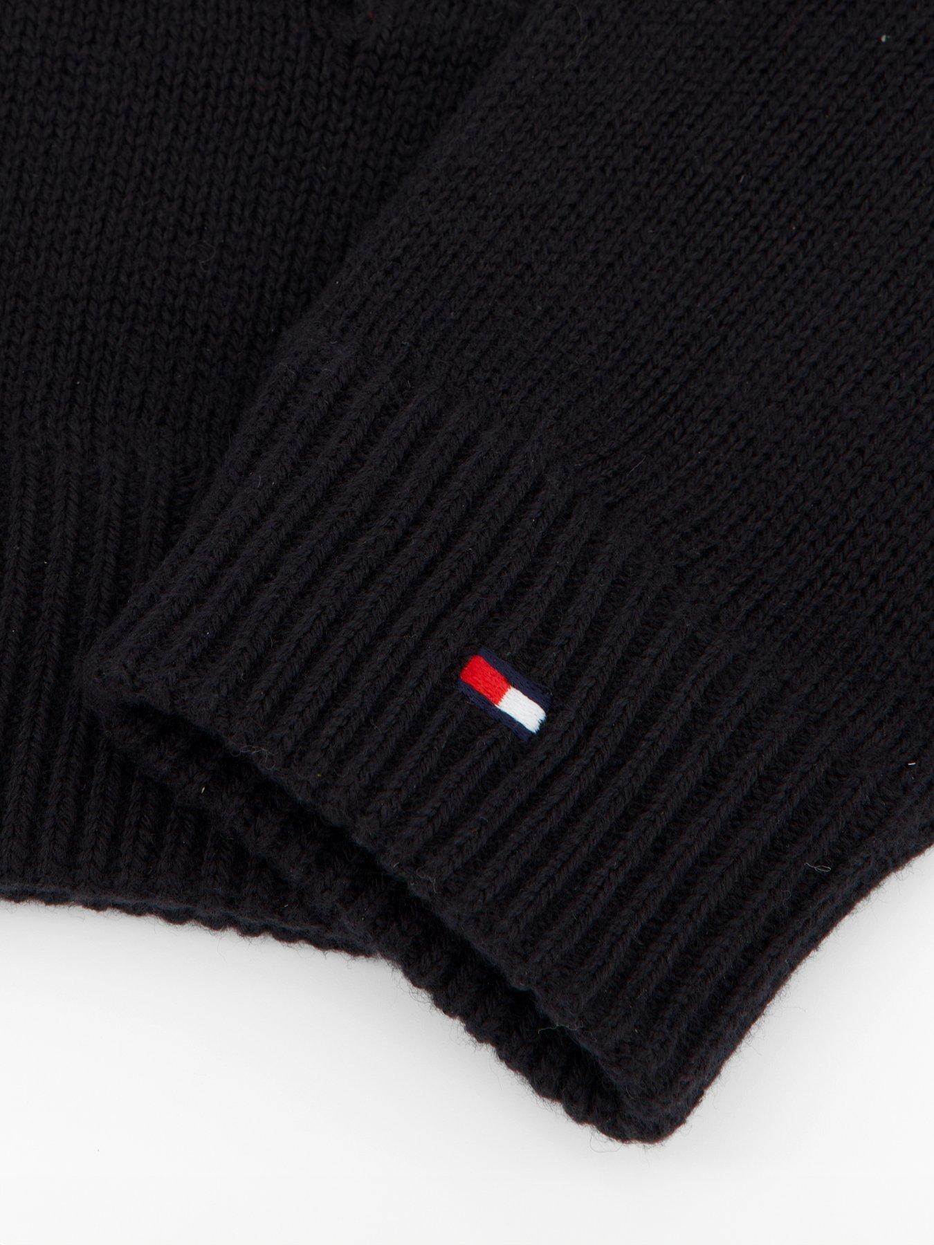 Image 3 of 3 of Tommy Hilfiger Essentials Flag Knitted Gloves - Black