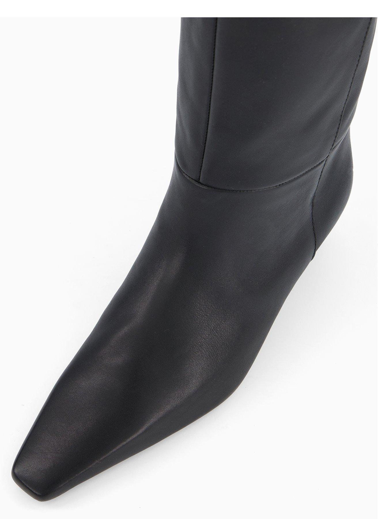  image of tommy-hilfiger-kitten-heel-long-boot-black